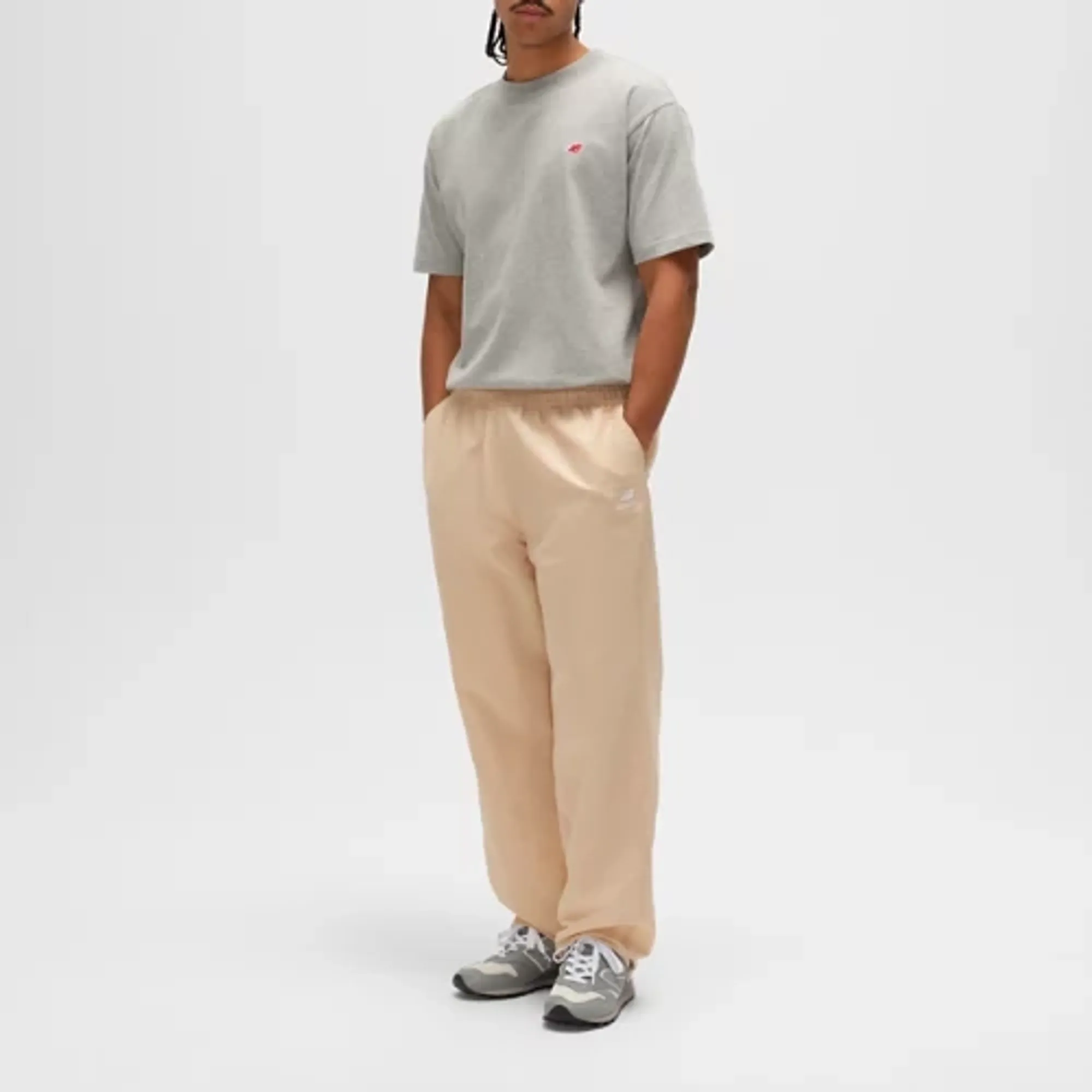 New Balance Men's Made in USA Track Pant in Brown Nylon Woven