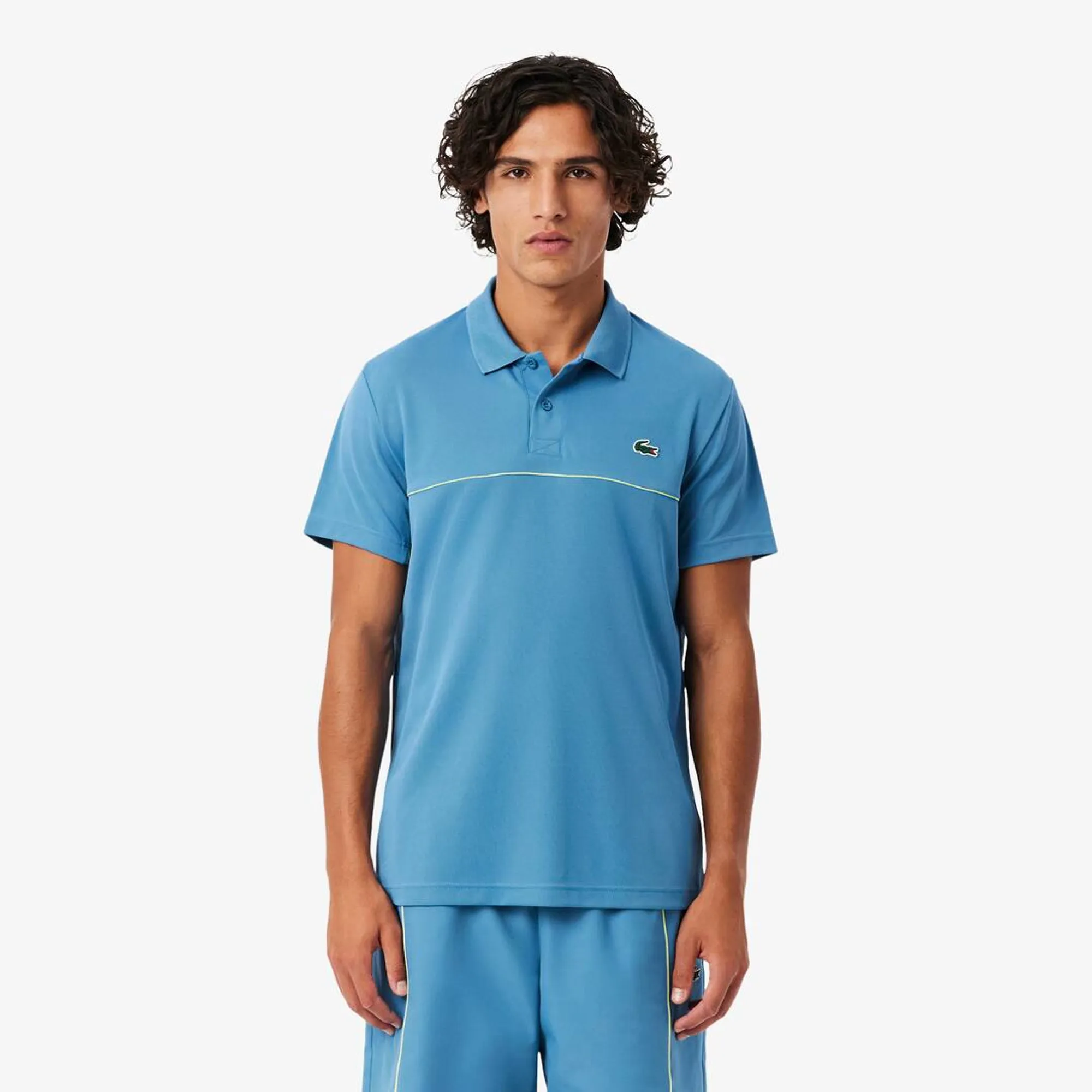 Lacoste Sport Ultra Dry Trim Accent Polo Shirt - Sky Blue