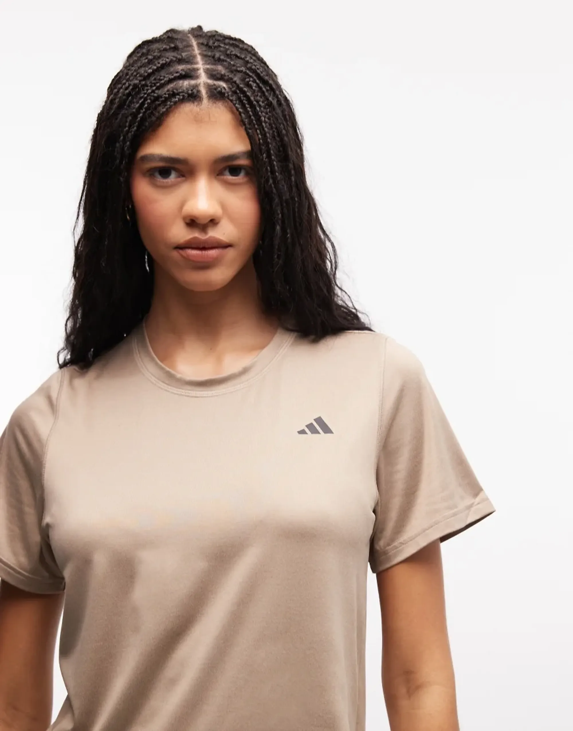 Adidas Training Essentials T-Shirt In Brown