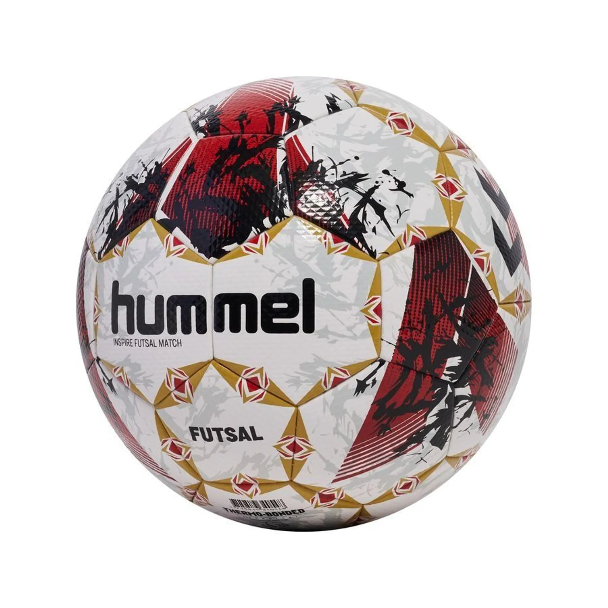 Hummel Football Inspire Futsal Match Fb - ['White', 'Red', 'Gold']