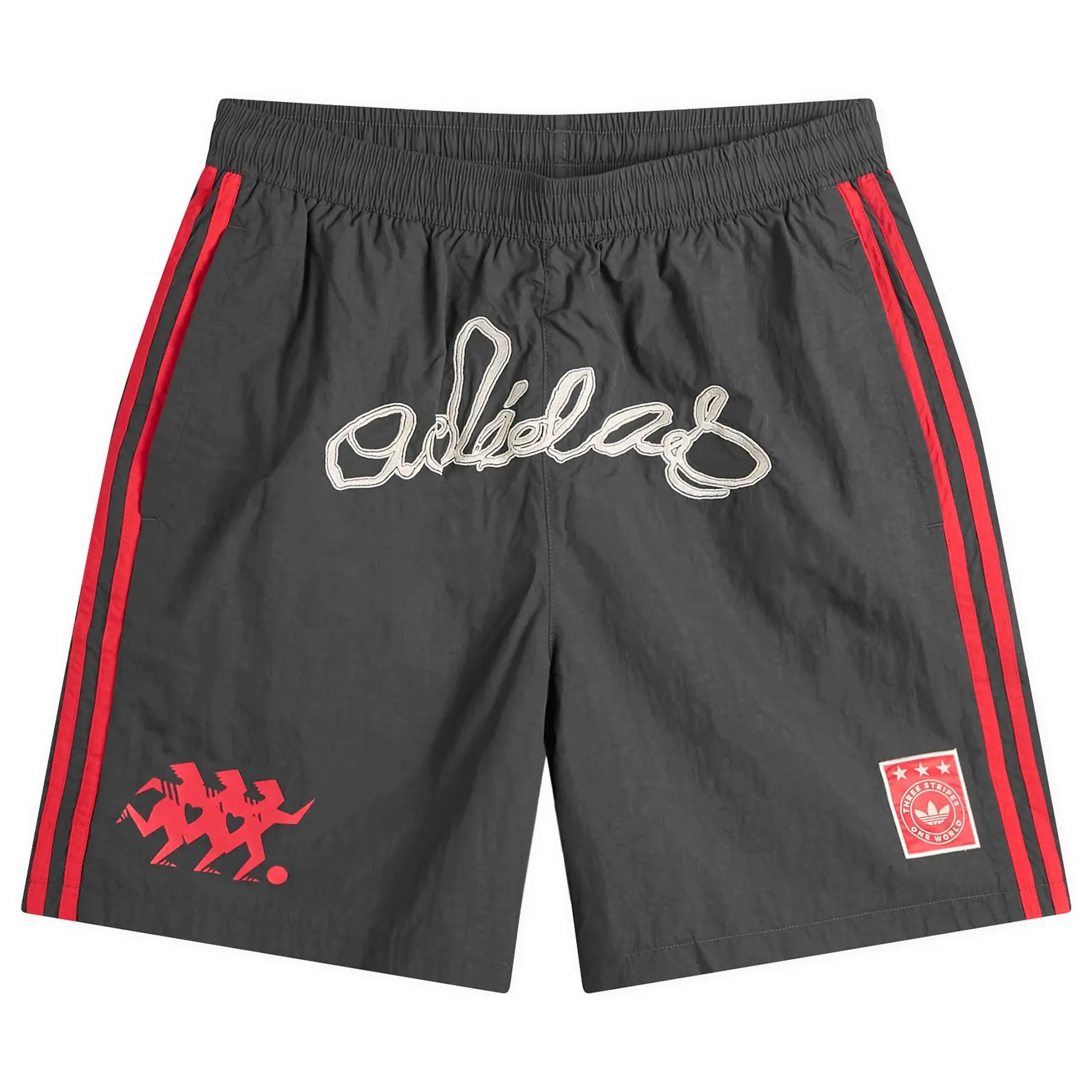 Adidas Men's Nylon Gfx Short Utility Black