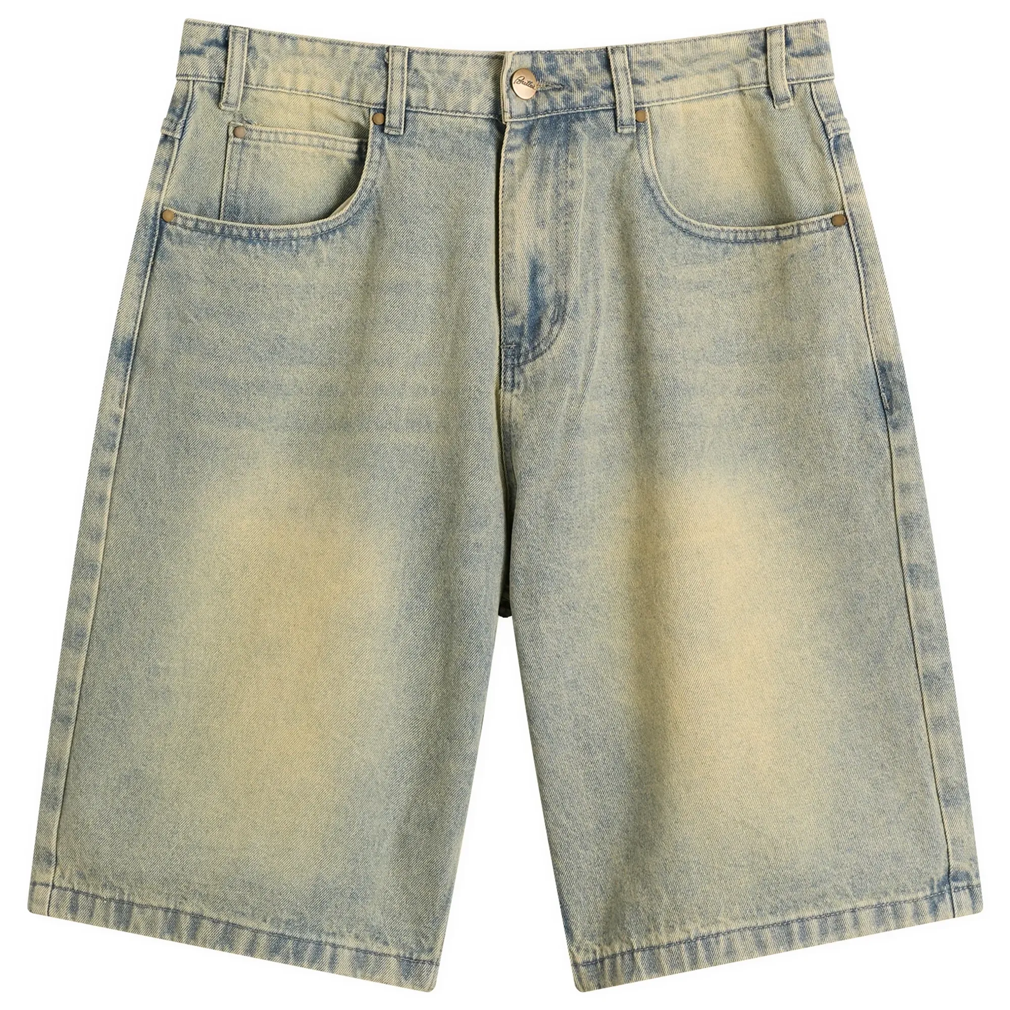 Butter Goods Men's Scorpion Stitch Denim Shorts Tinted Light Blue