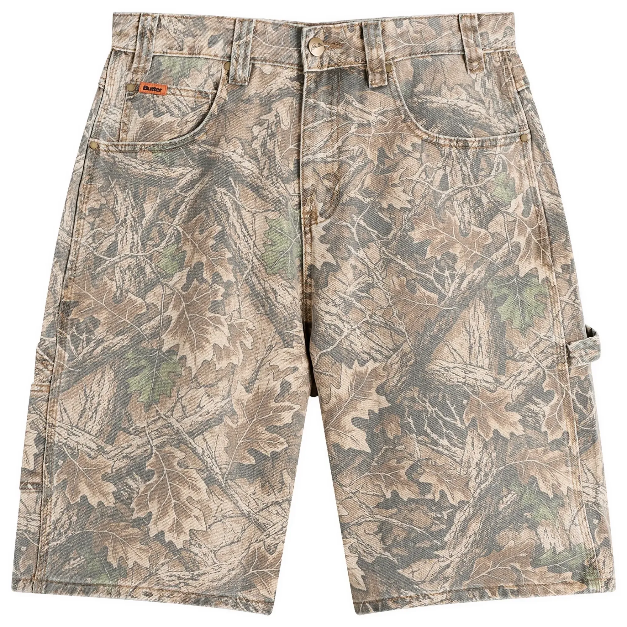 Butter Goods Men's Carpenter Denim Shorts Forest Camo