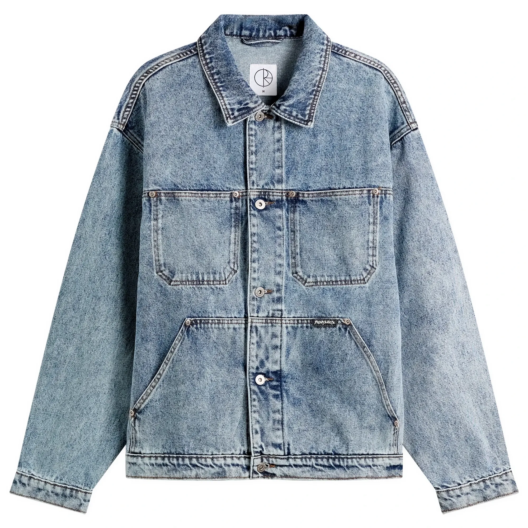 Polar Skate Co. Men's Patrik Denim Jacket Heavy Washed Blue