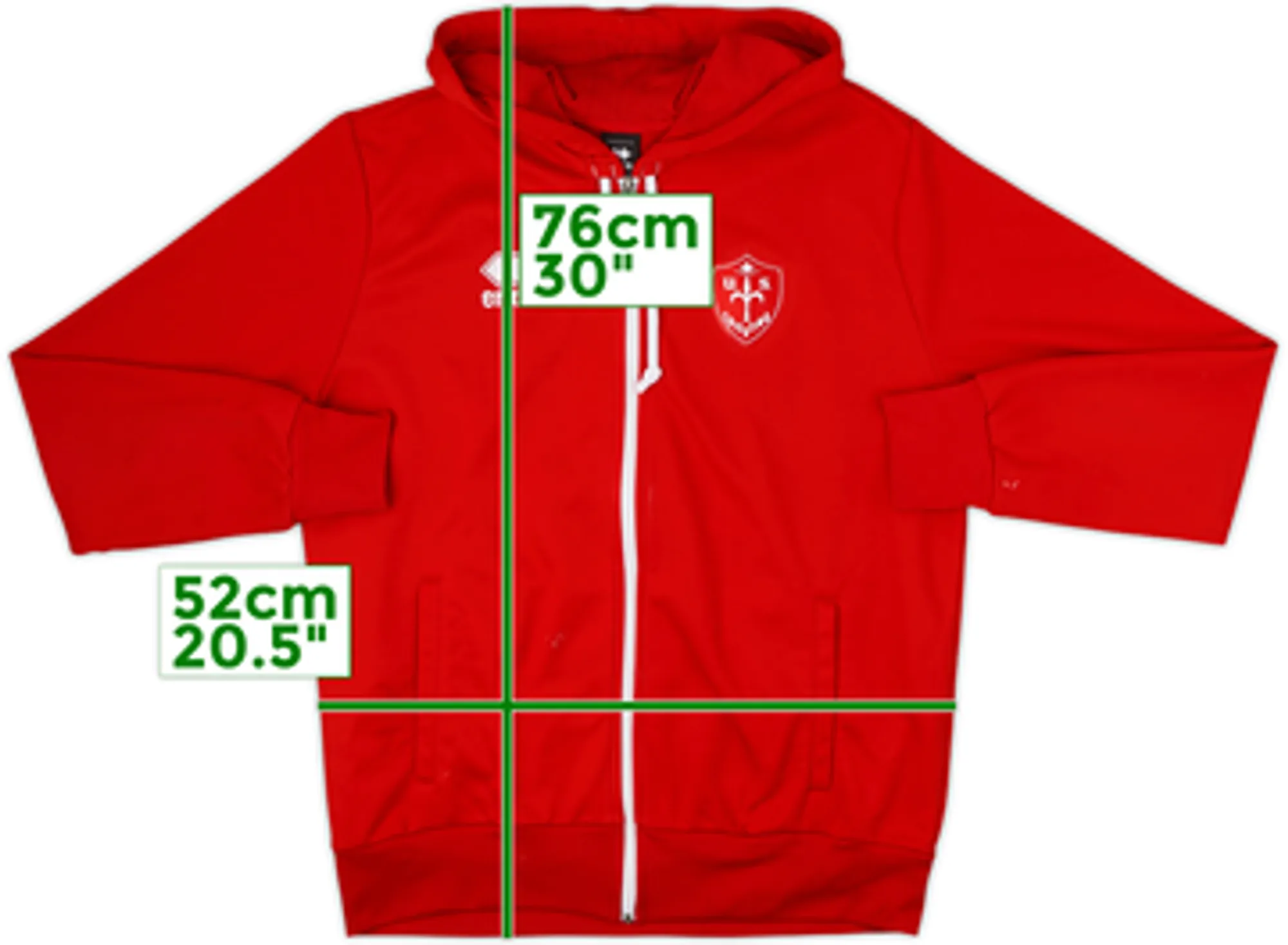 2022-23 Triestina Errea Hooded Track Jacket - 7/10 - (L)