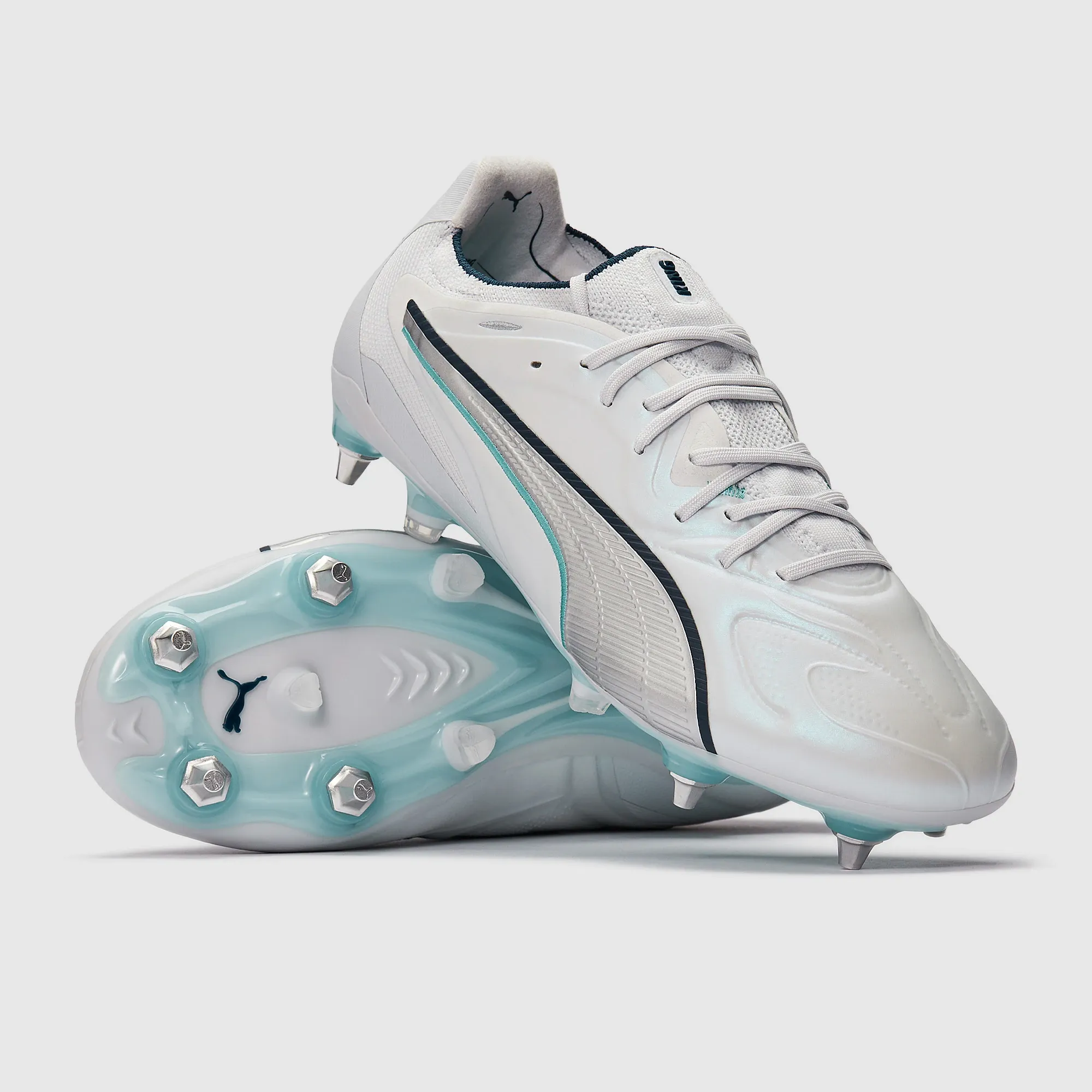 Puma King 20 Ultimate MxSG Puma Silver Blue Jewel Puma Black