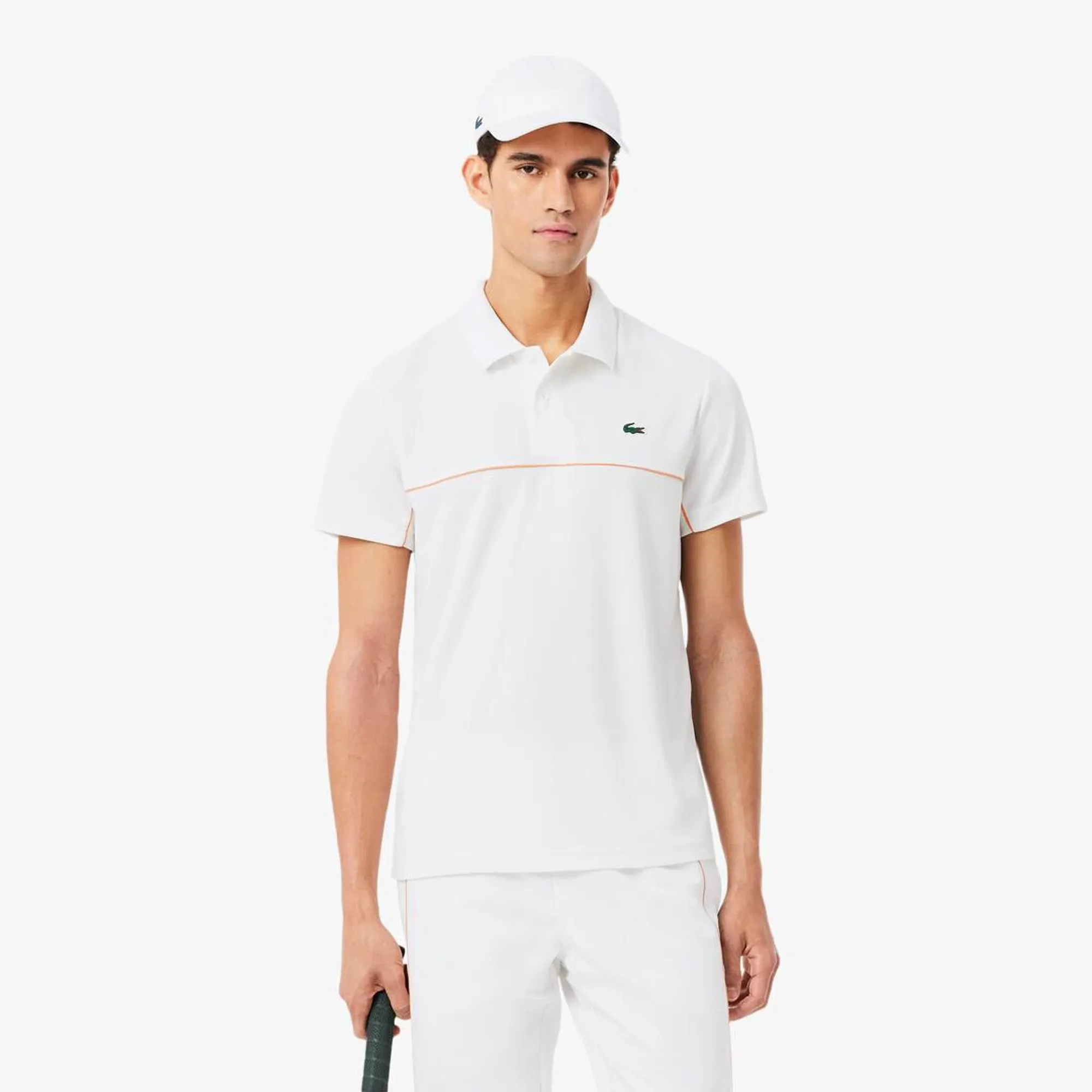 Lacoste Sport Ultra Dry Trim Accent Polo Shirt - White