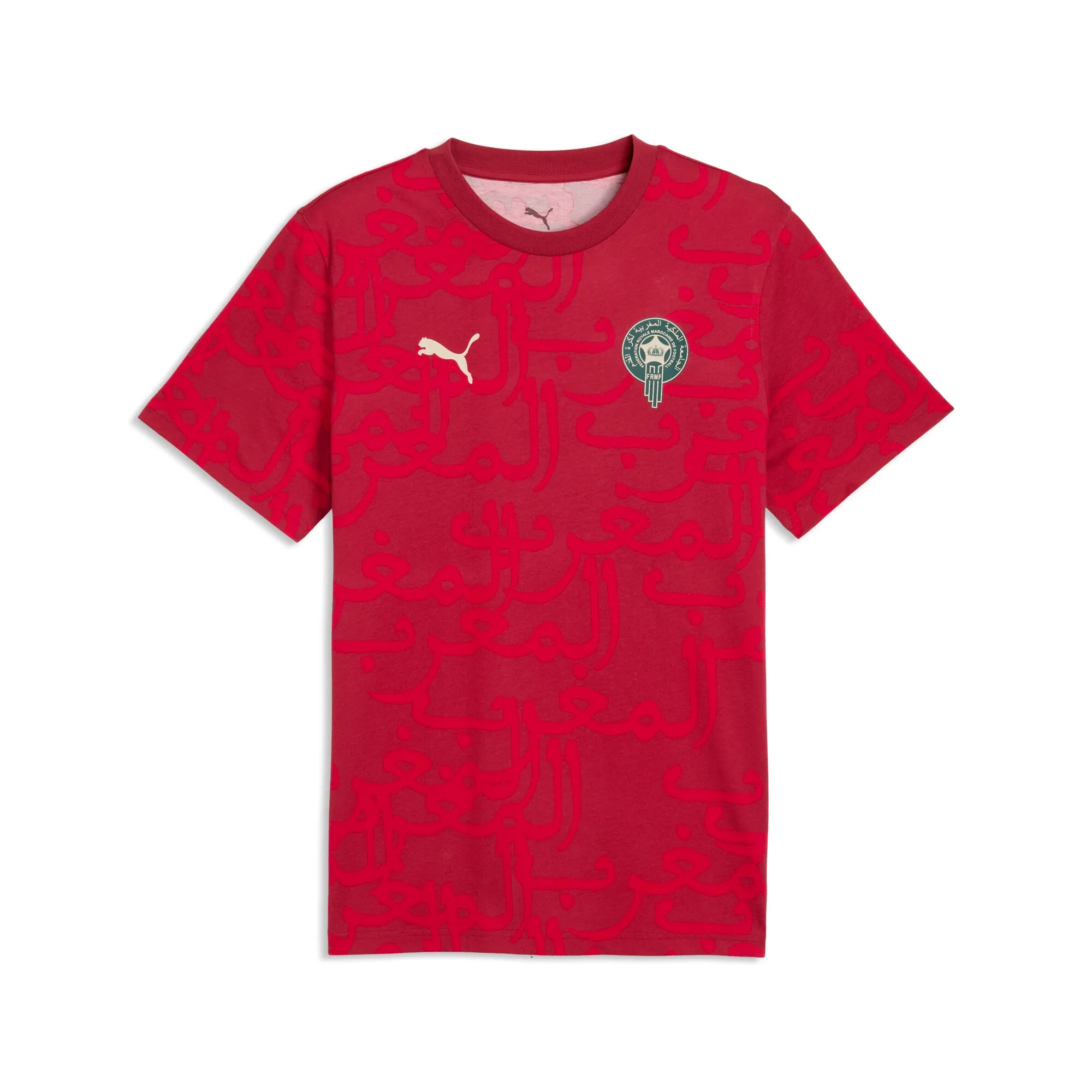 PUMA Morocco ftblCulture T-Shirt Printed Men in Red | Size Small