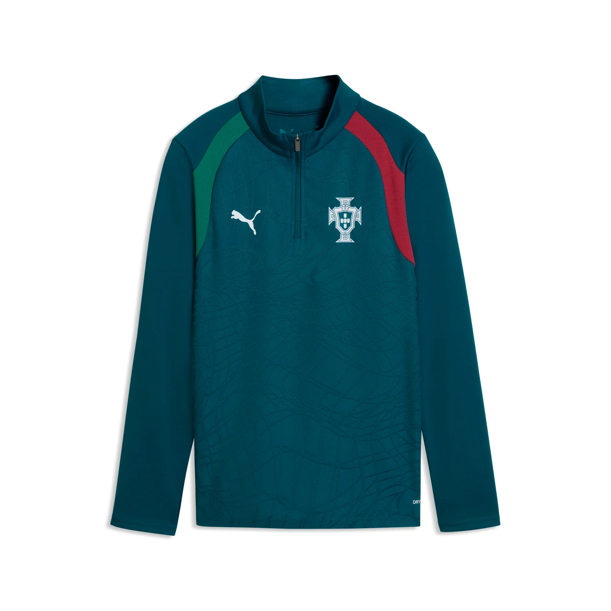 PUMA Portugal Training Quarter-Zip Top Youth in Blue | Size 5-6 Youth