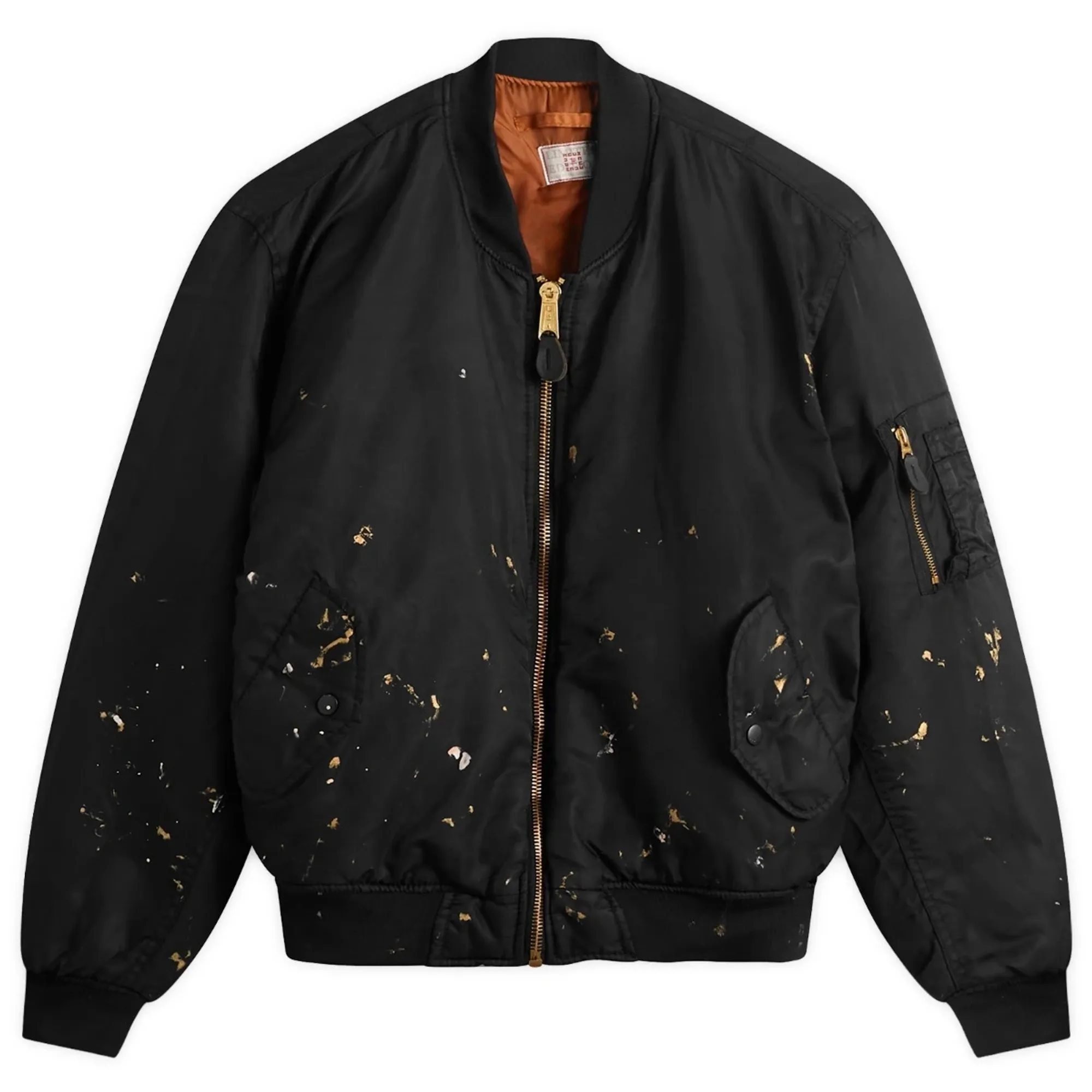 Mastercraft Union Men's Washed Nylon Bomber Jacket Black