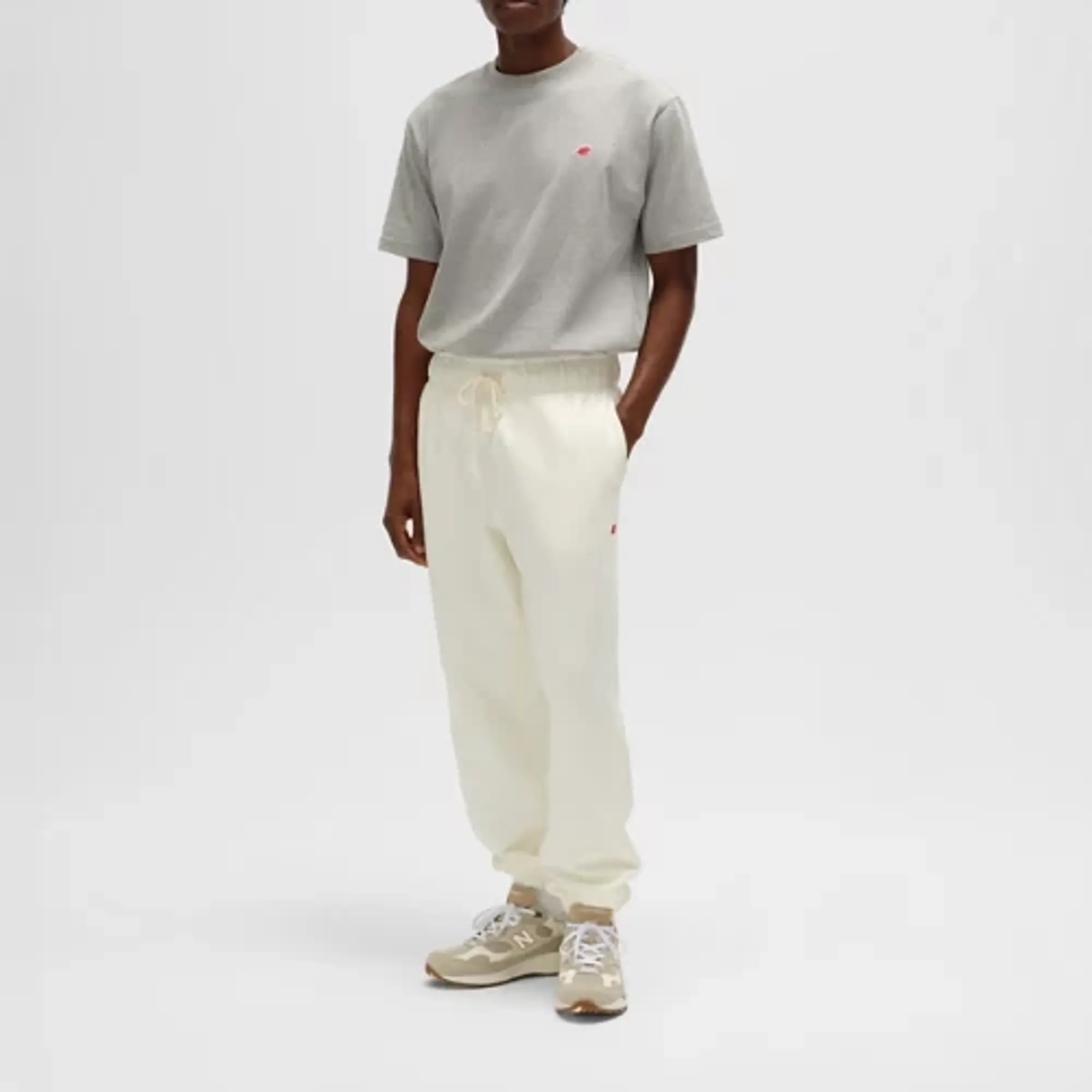 New Balance Men's Made in USA Core Sweatpant in White Cotton Fleece