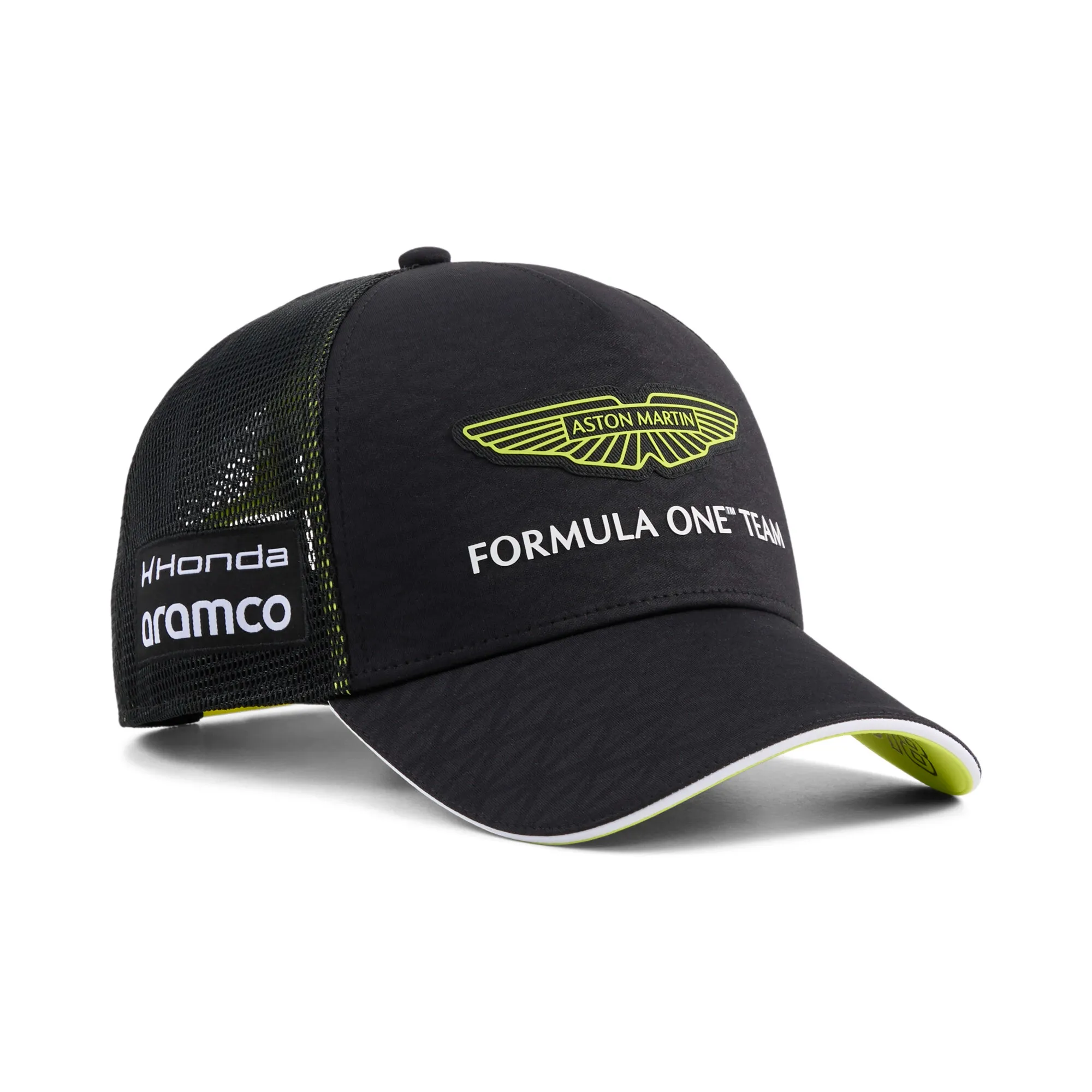 PUMA x ASTON MARTIN ARAMCO F1Â® TEAM Replica Stroll Trucker Cap in Black