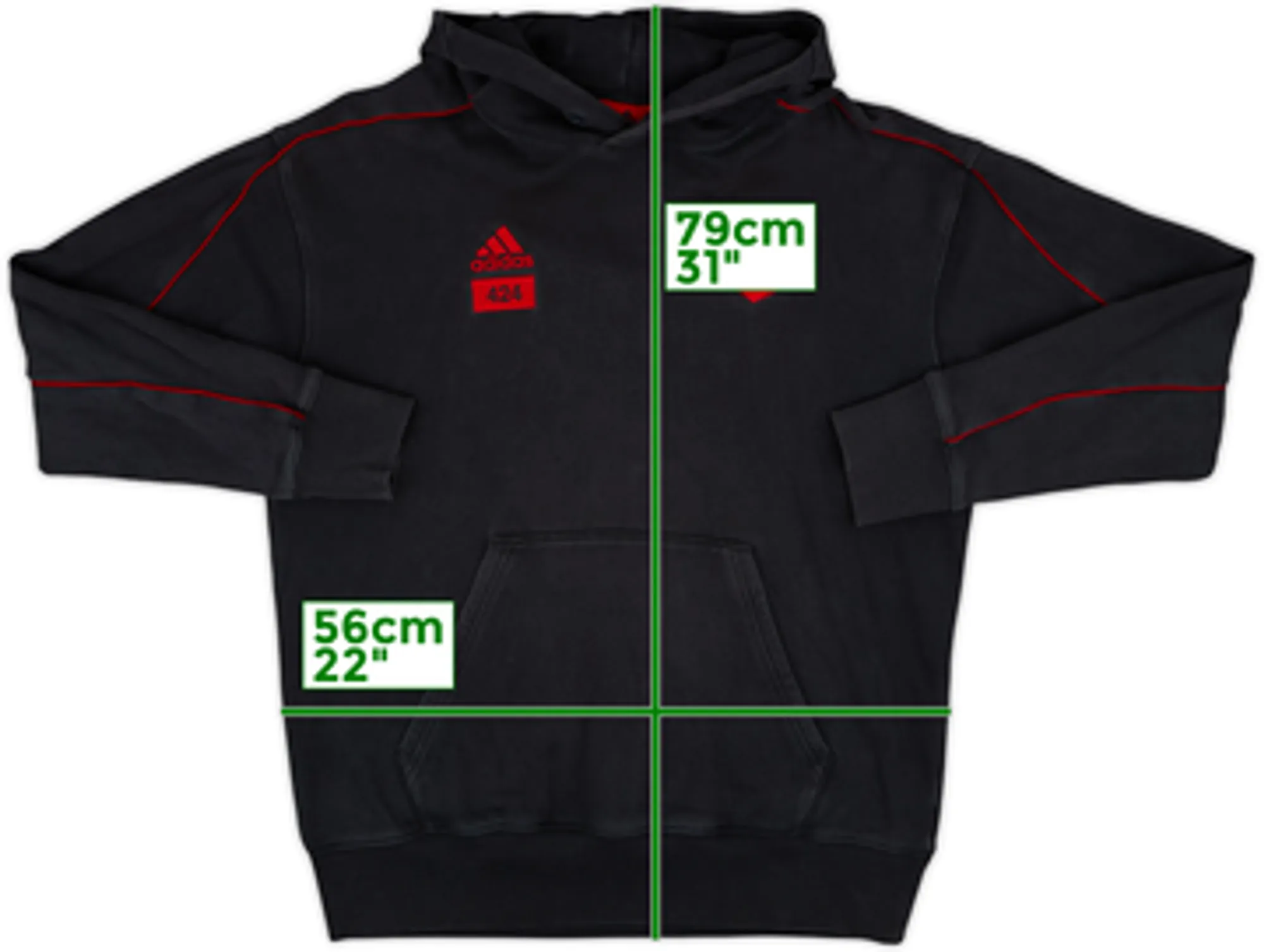 2020-21 Arsenal x 424 adidas Hooded Top - 6/10 - (L)