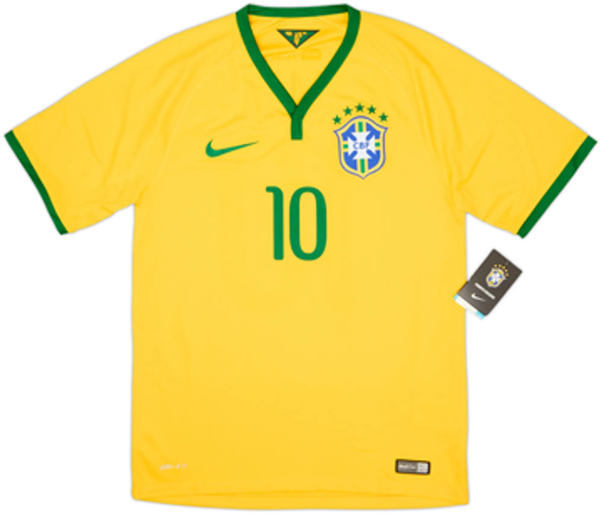 2014-15 Brazil Home Shirt Neymar Jr #10 (L)