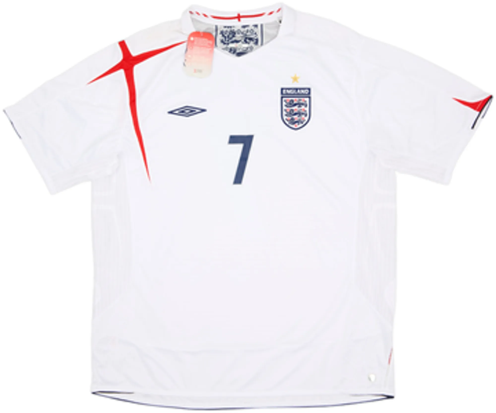 2005-07 England Home Shirt Beckham #7 (L)