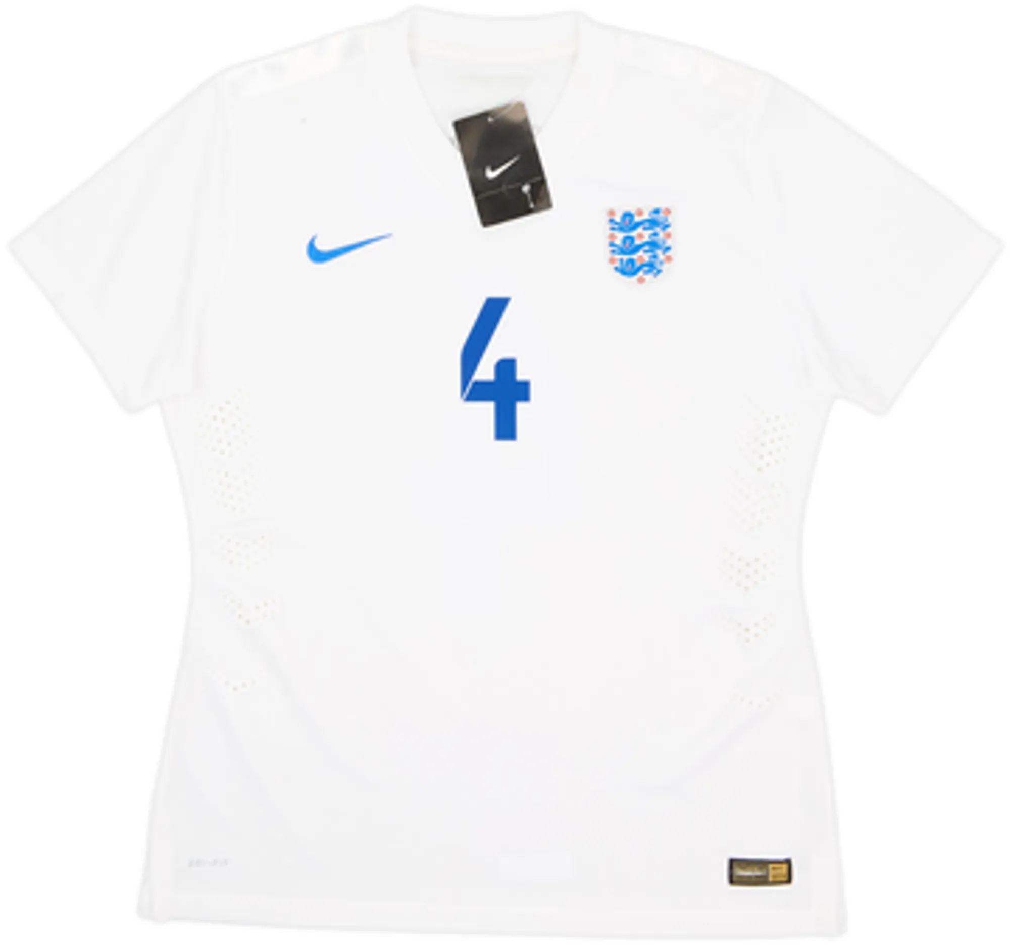 2014-15 England Authentic Home Shirt Gerrard #4 (Women's L)