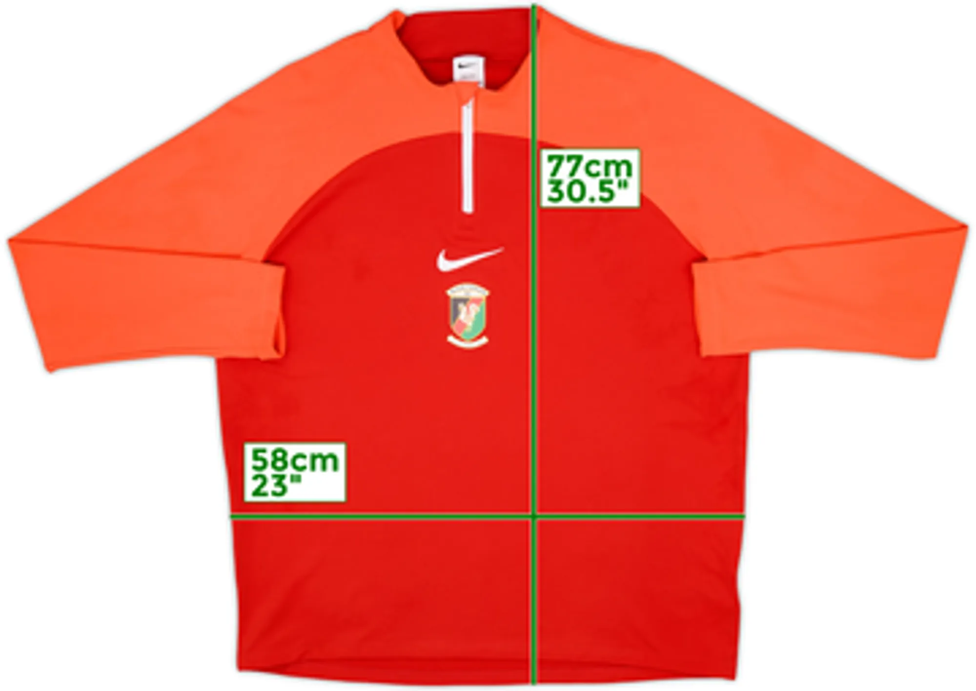 2022-23 Glentoran Nike 1/4 Zip Drill Top - 8/10 - (XL)