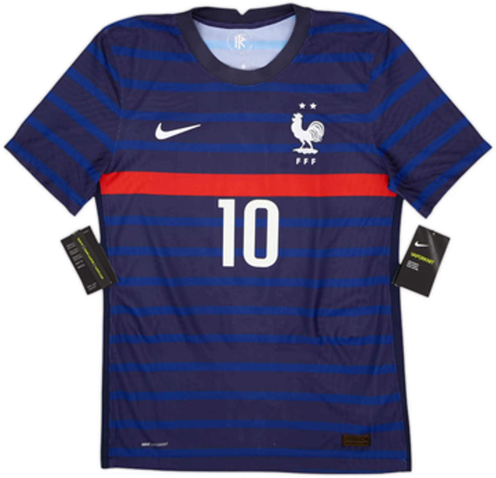 2020-21 France Authentic Home Shirt Mbappe #10 (L)