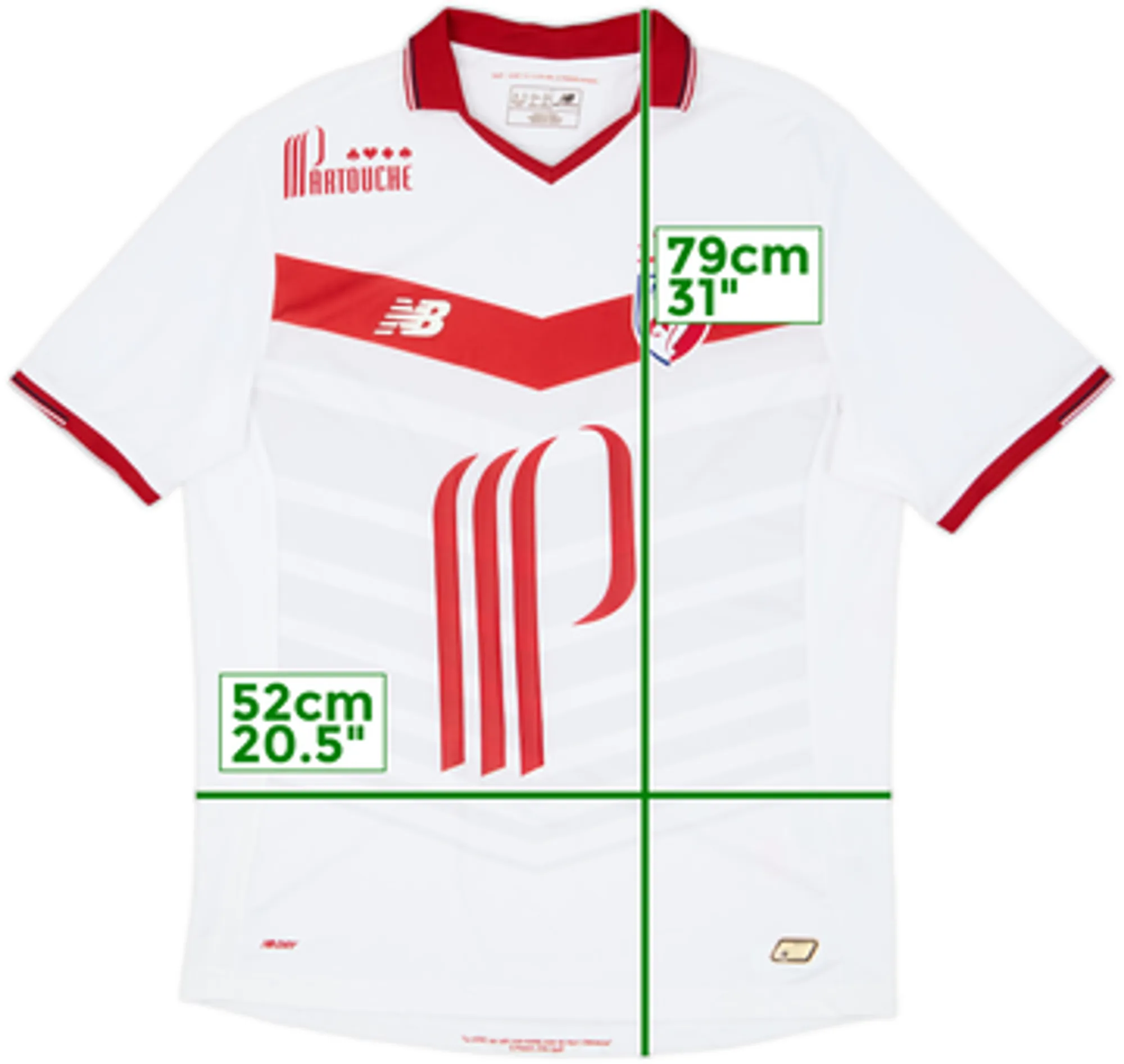 2016-17 Lille Home Shirt - 7/10 - (L)