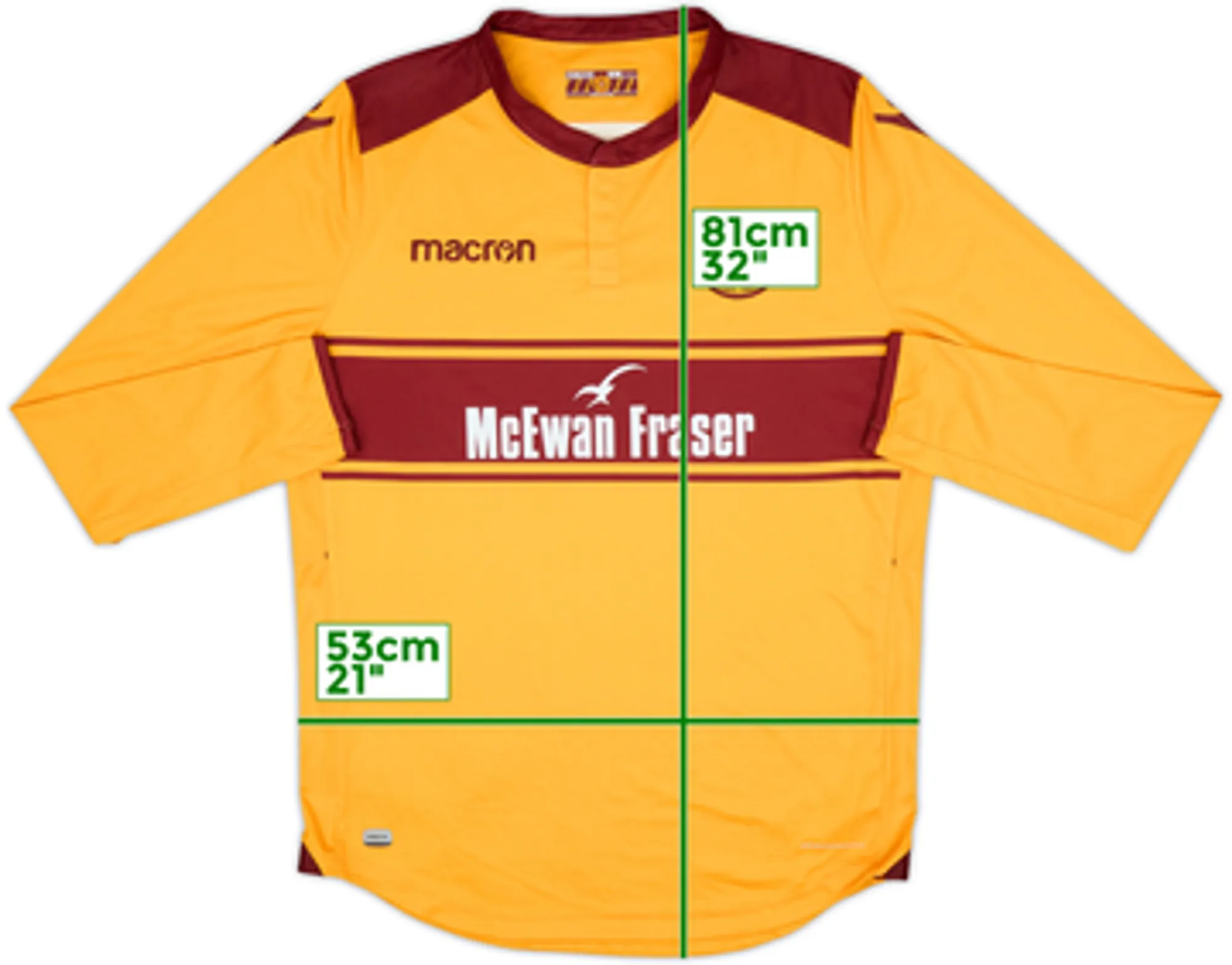 2017-18 Motherwell Home L/S Shirt - 9/10 - (XXL)