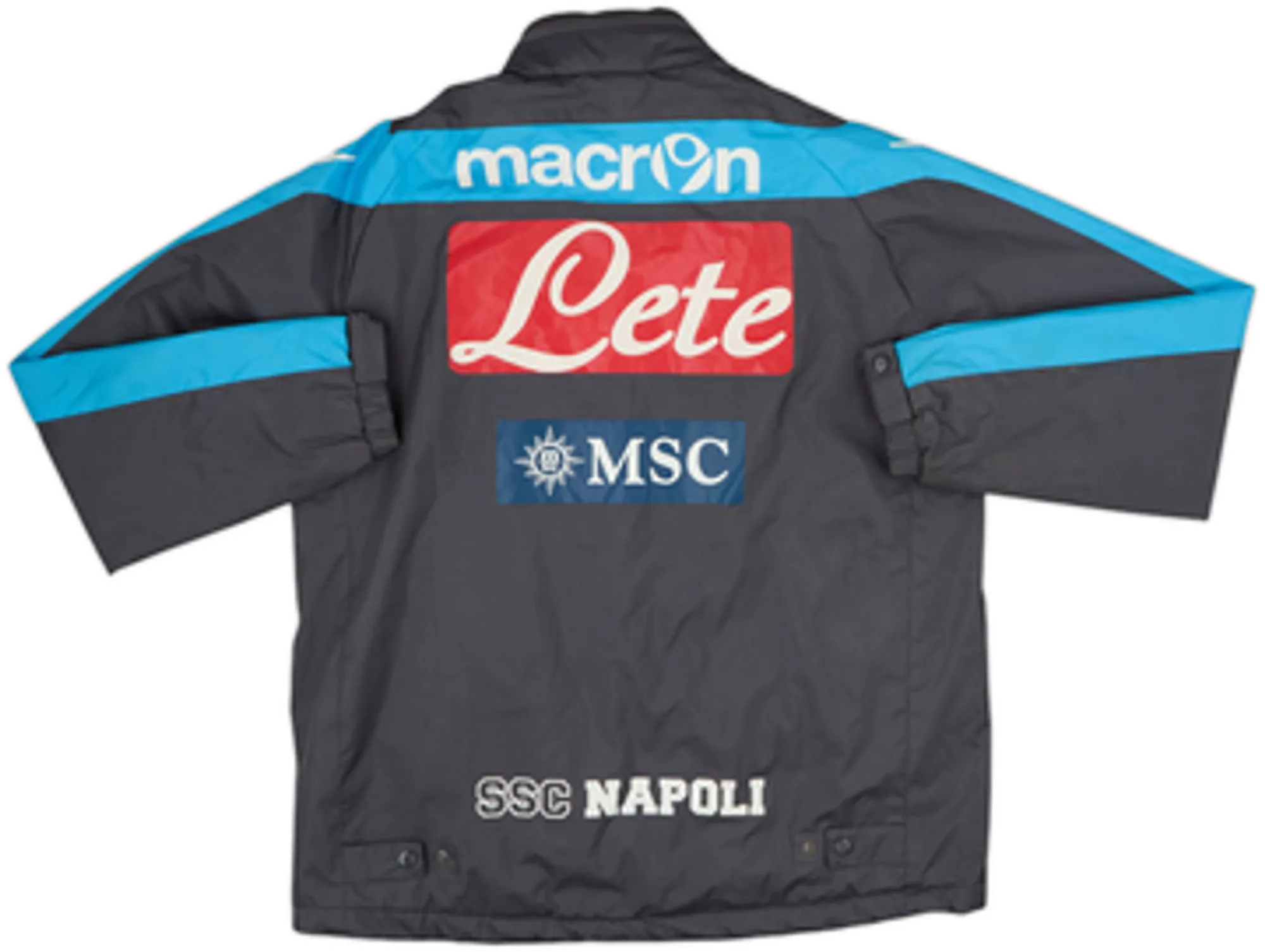 2013-14 Napoli Macron Hooded Rain Jacket - 6/10 - (L)