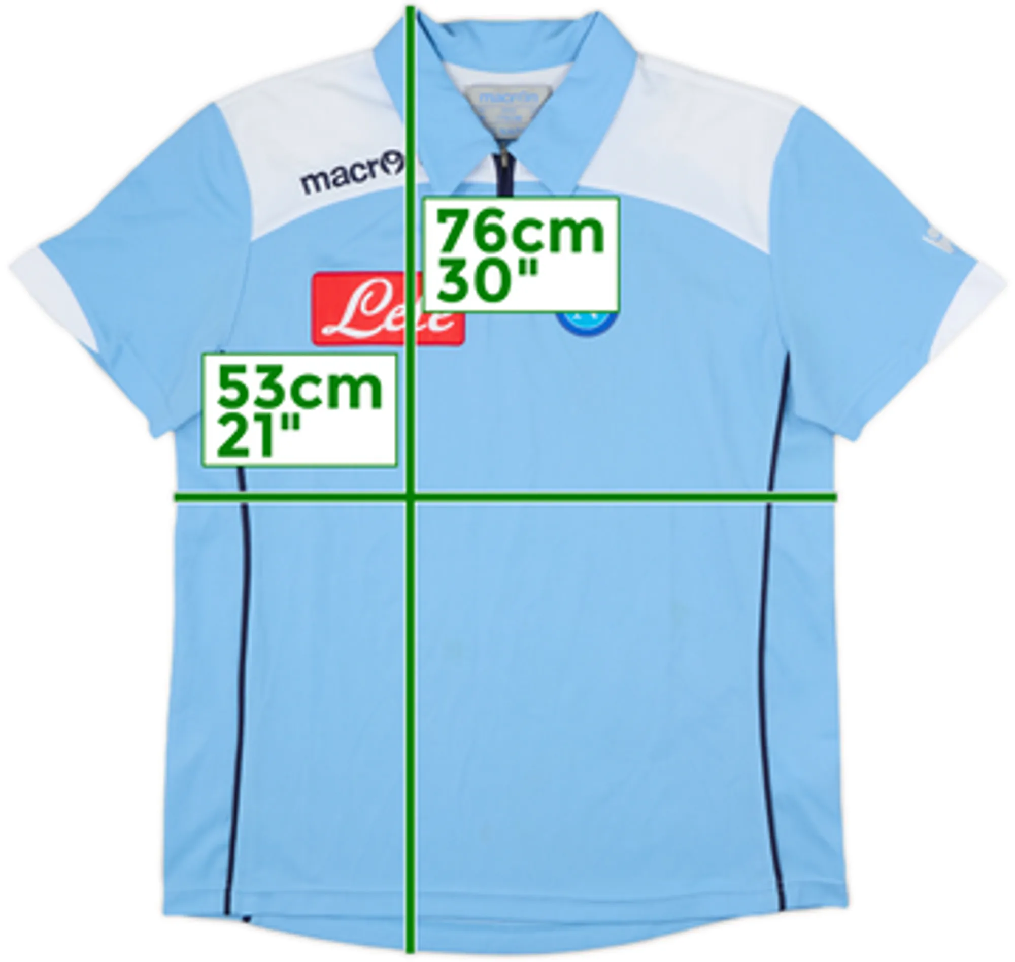 2012-13 Napoli Macron Zip Polo Shirt - 8/10 - (M)