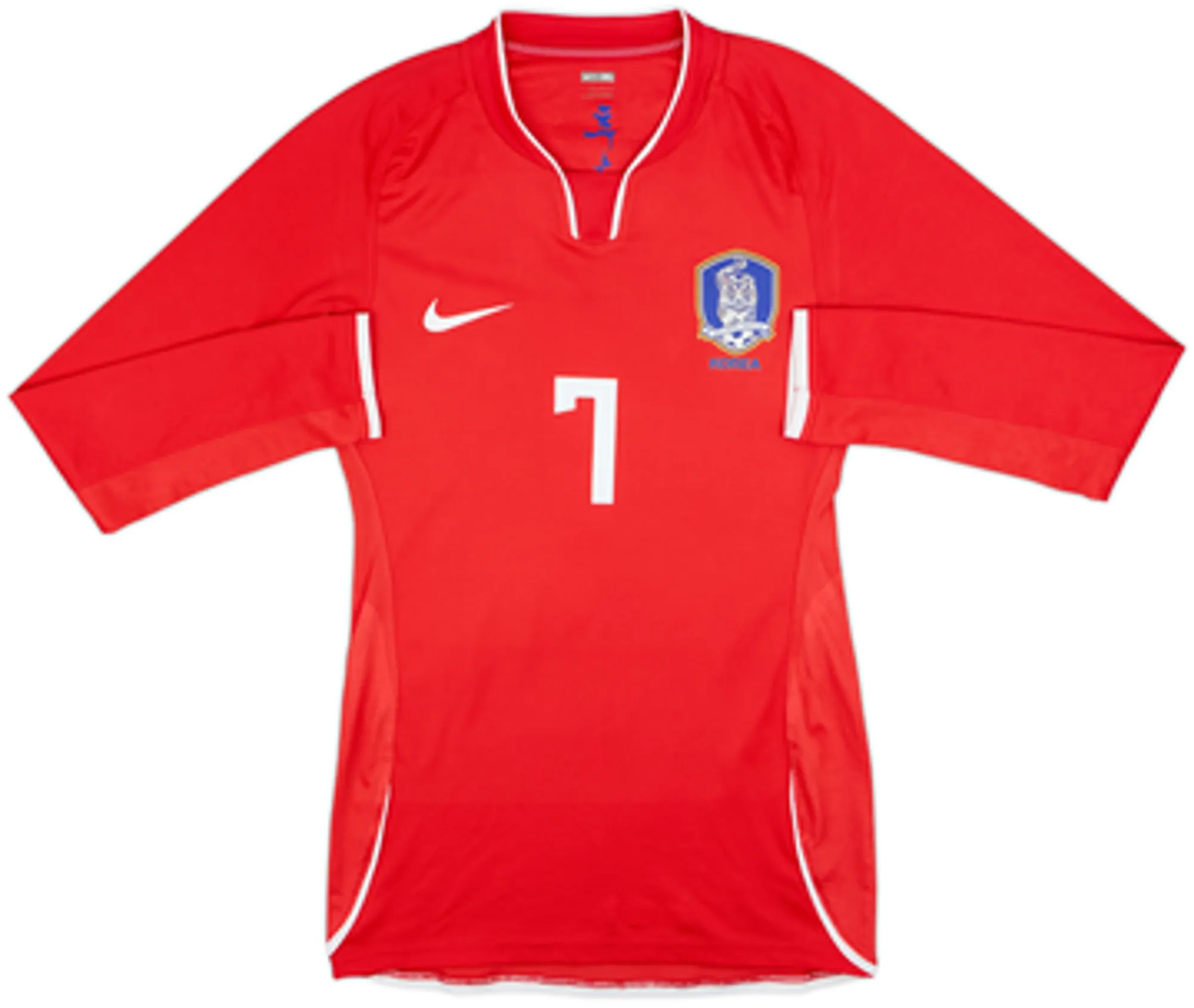2008-10 South Korea Player Issue Home L/S Shirt Jisung #7 - 7/10 - (XL)