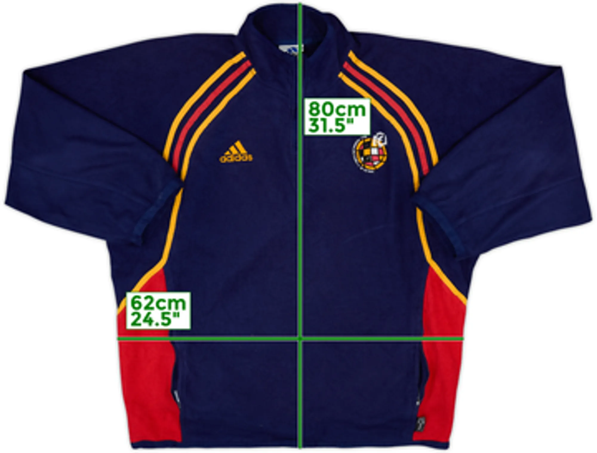 2000-02 Spain adidas 1/4 Zip Fleece Top - 8/10 - (XL)