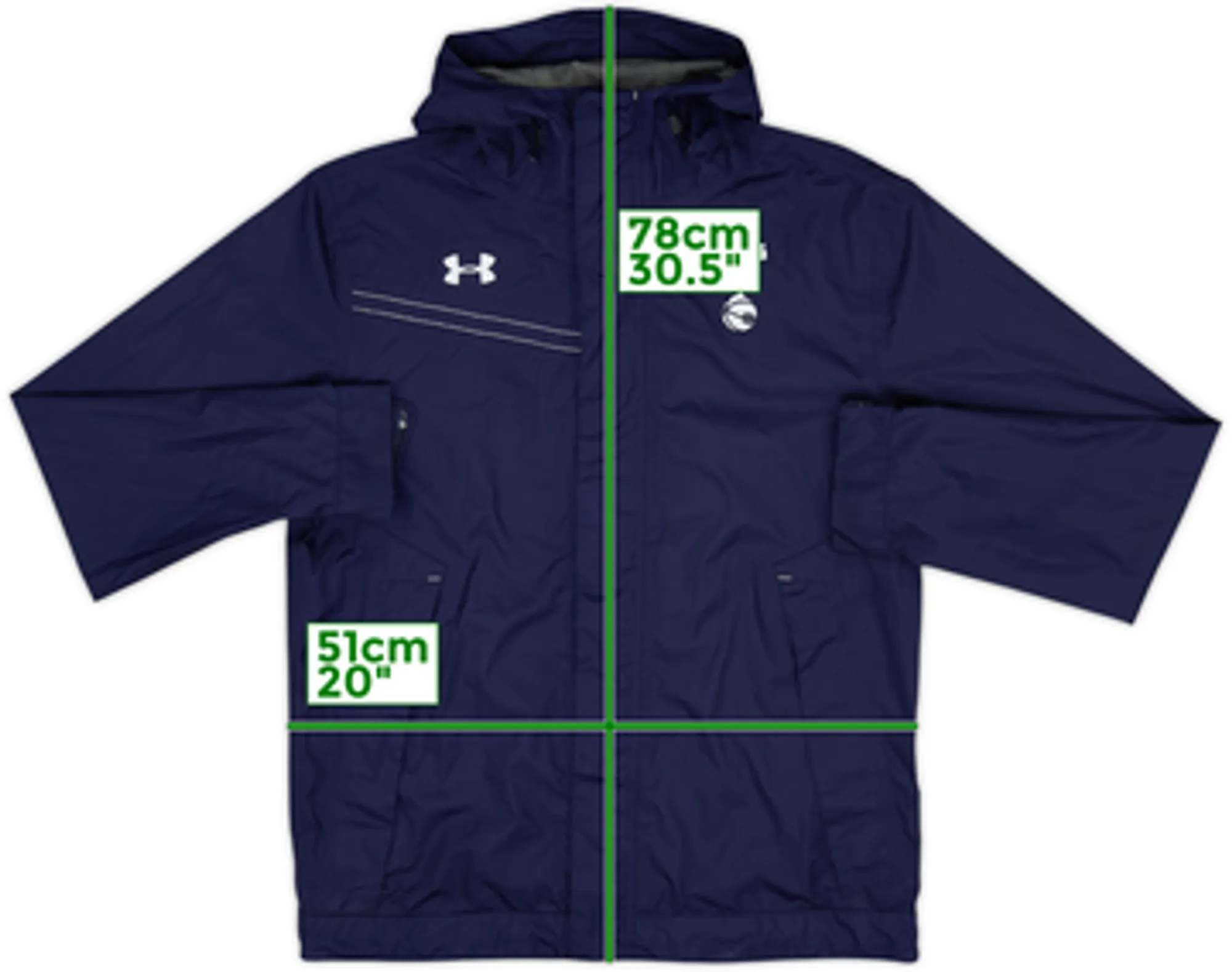 2012-13 Tottenham Under Armour Hooded Rain Jacket - 9/10 - (S)