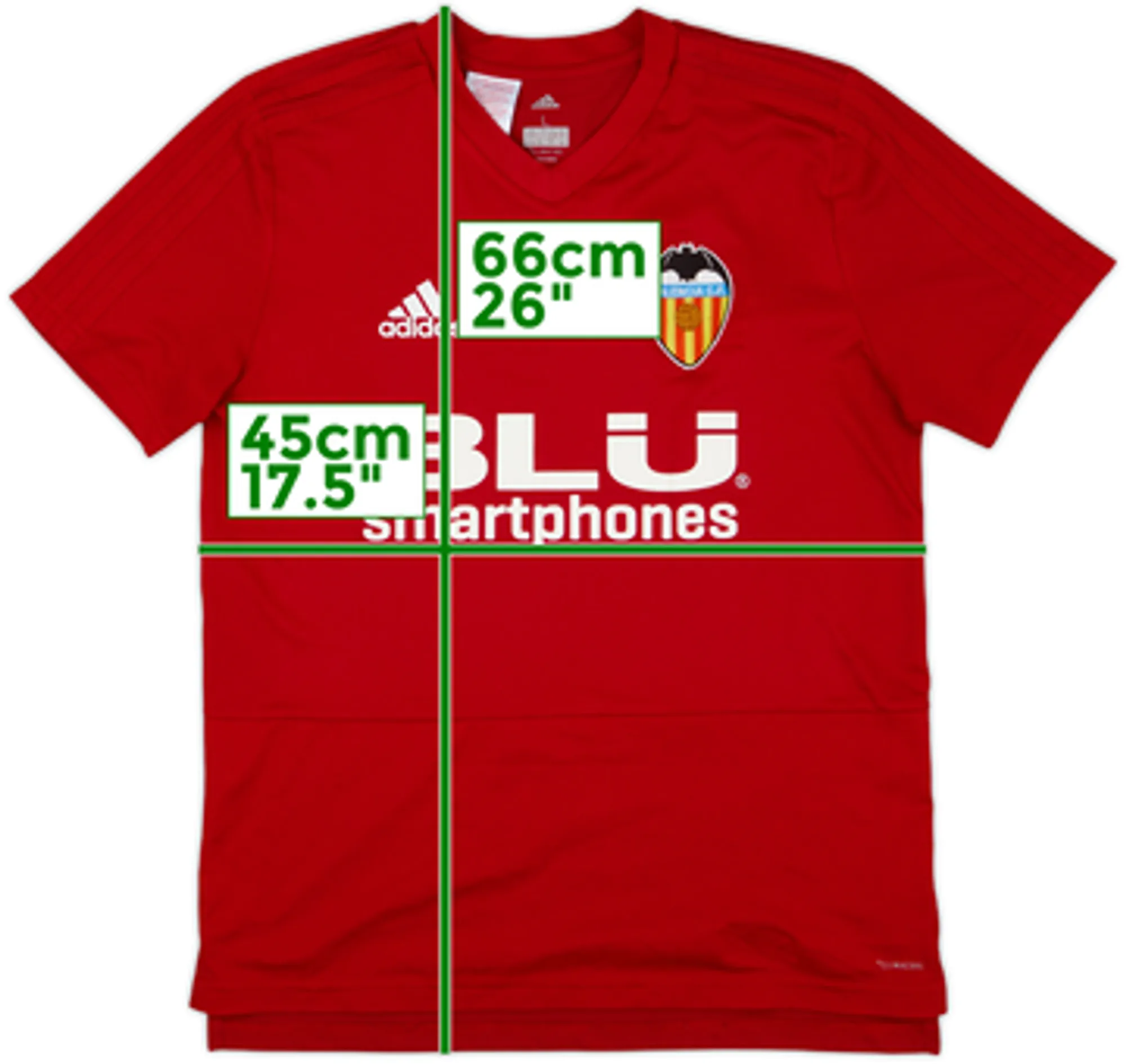 2018-19 Valencia adidas Training Shirt - 8/10 - (L.Boys)