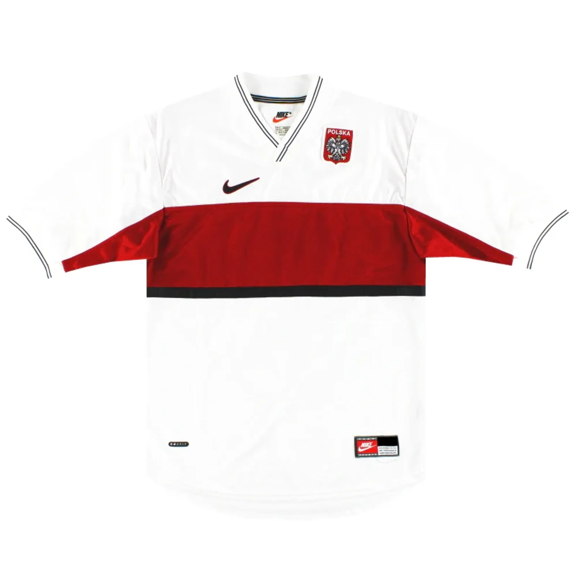 1998-99 Poland Nike Home Shirt L - Poland / Excellent 