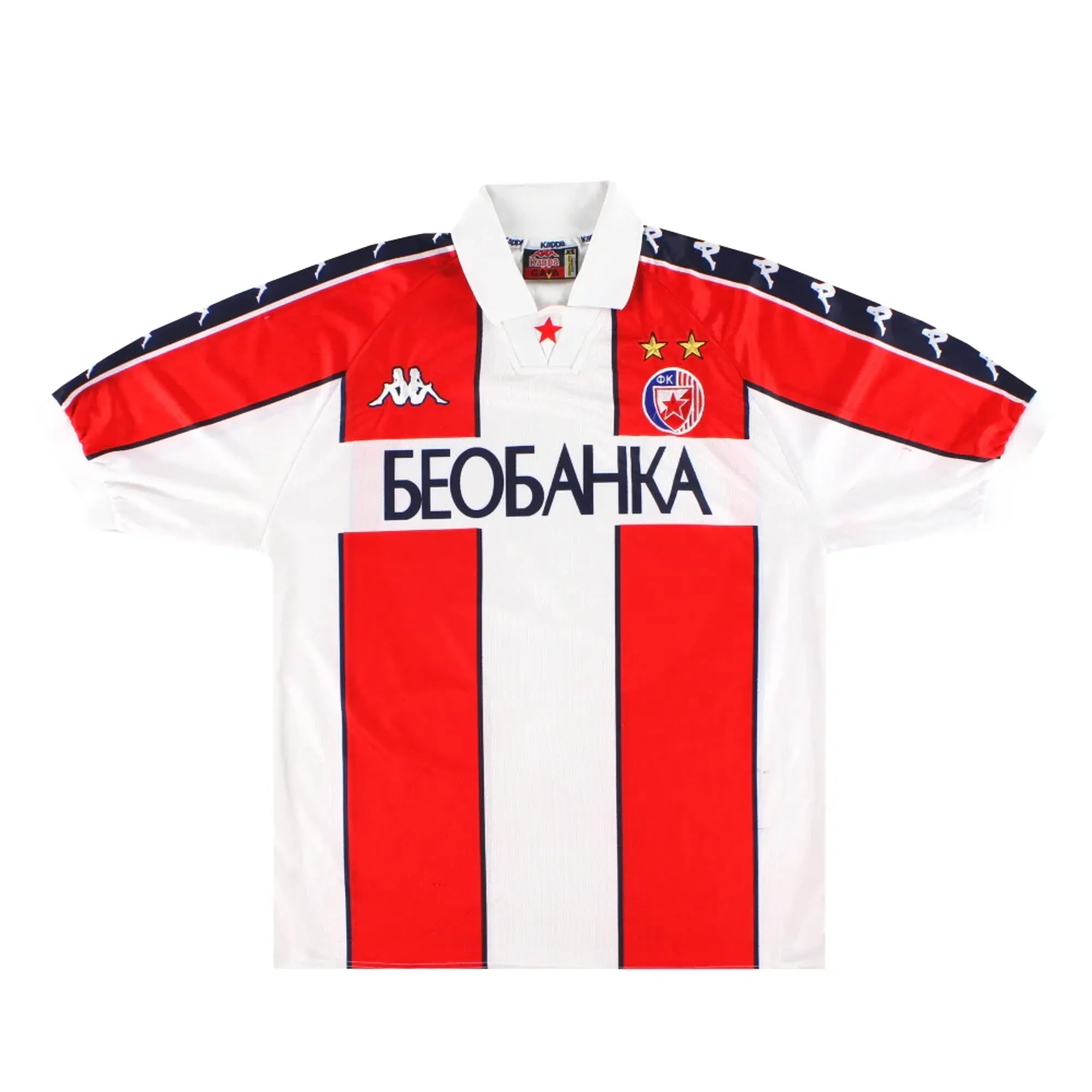 1997-98 Red Star Belgrade Kappa Home Shirt XL - Other European Clubs / Very Good 