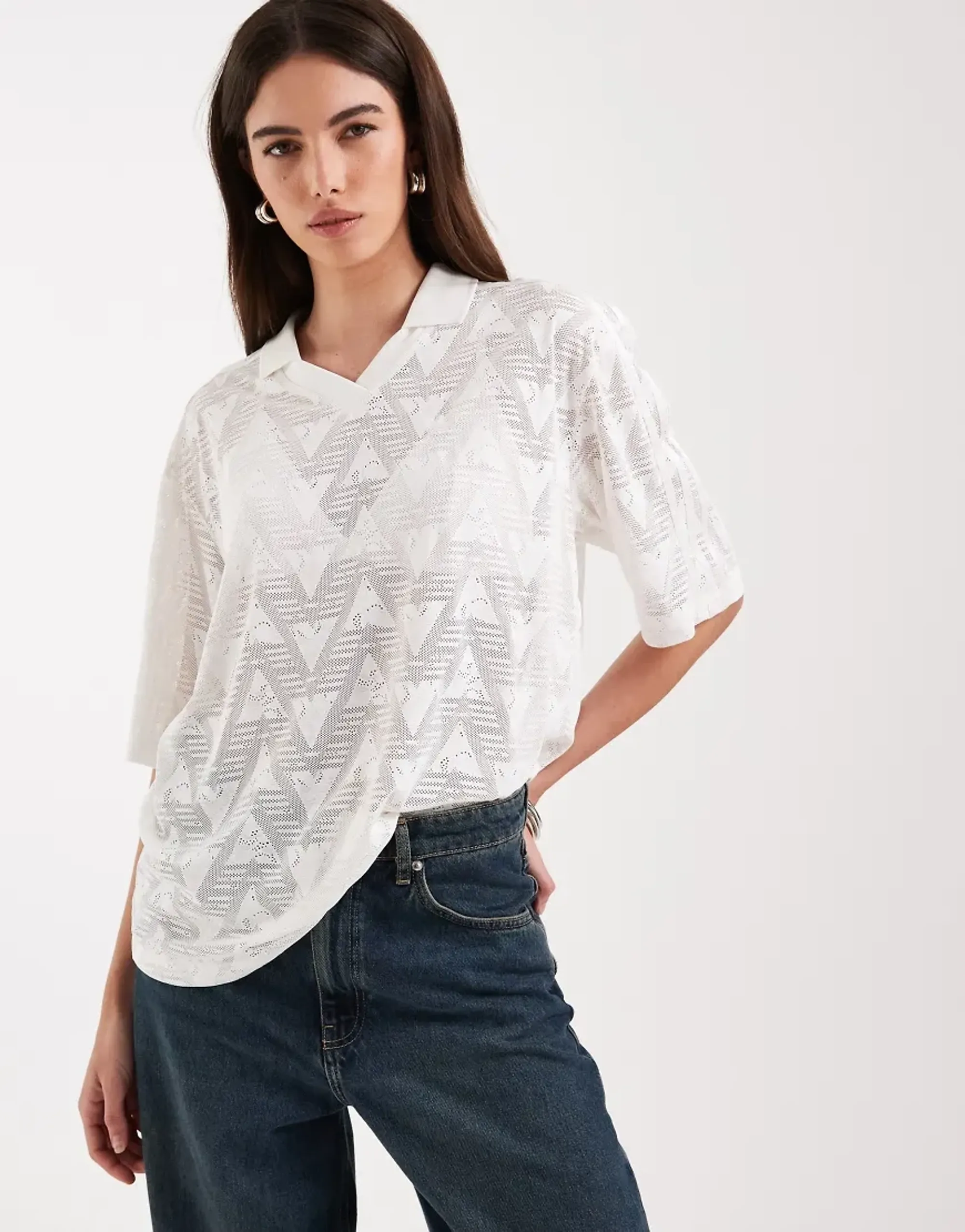 adidas Originals Jersey Adidas Lace Jersey Cloud White S