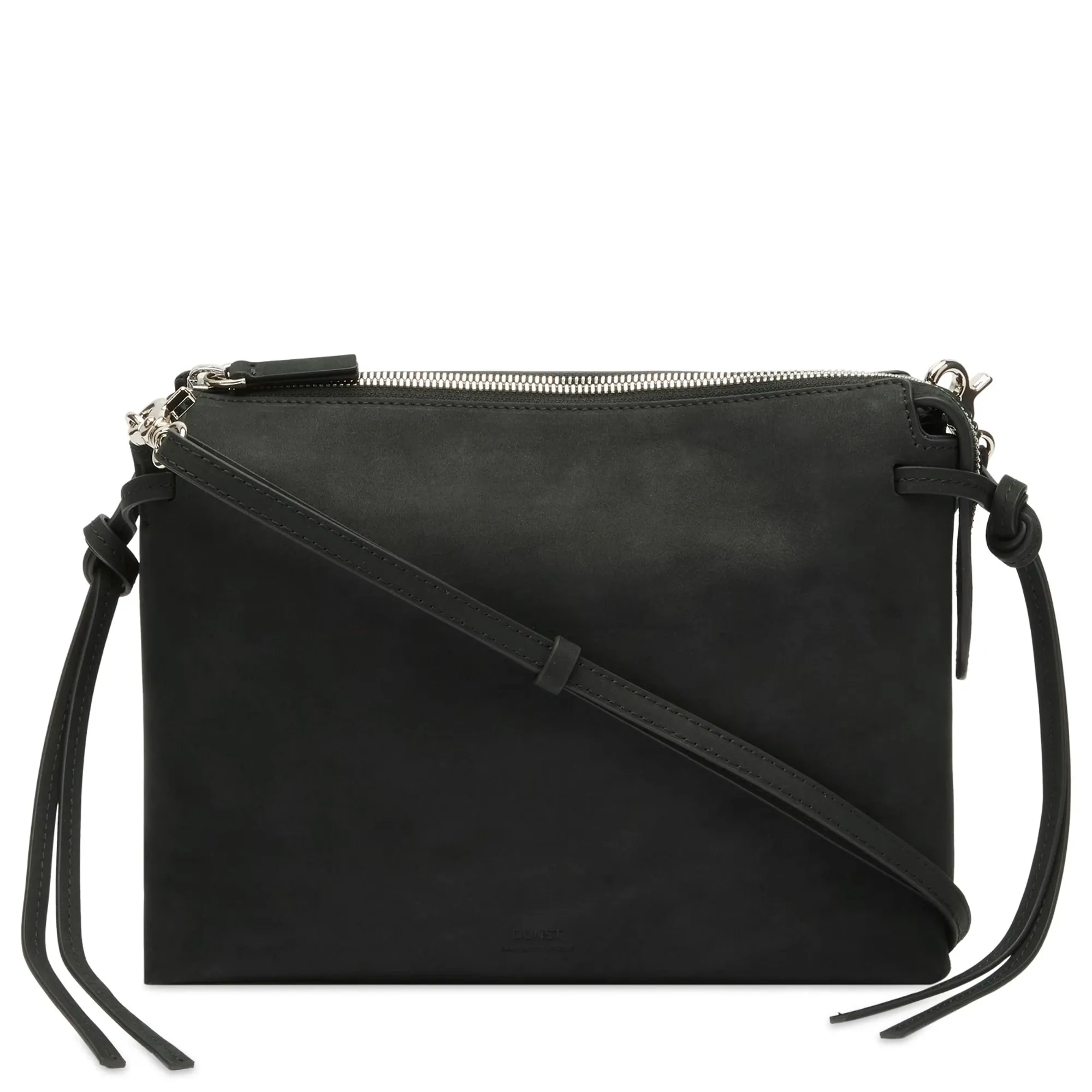 DUNST Women's 2 Way Suede Cross Body Bag Black
