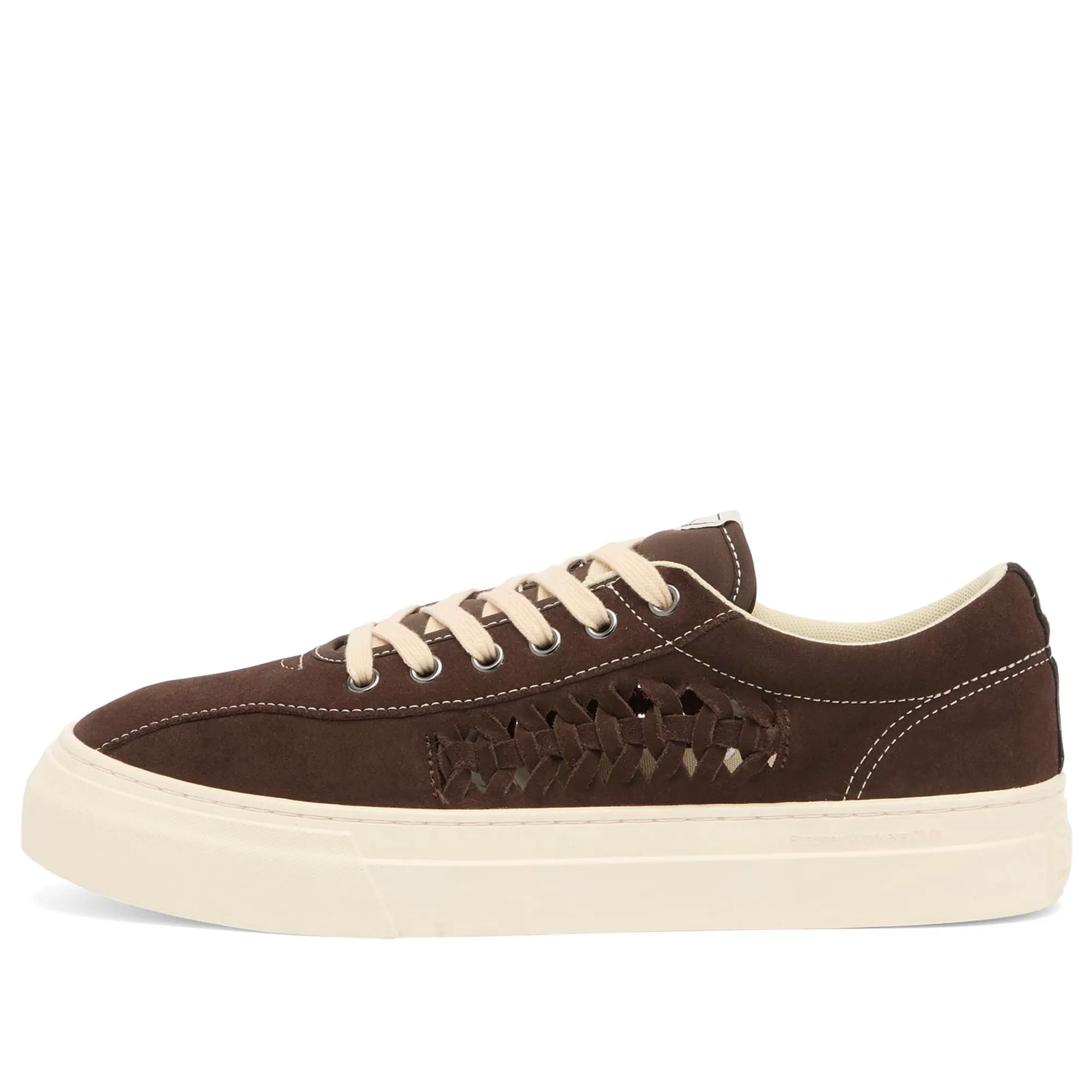Stepney Workers Club Men's Dellow Woven Suede Sneaker Dark Brown