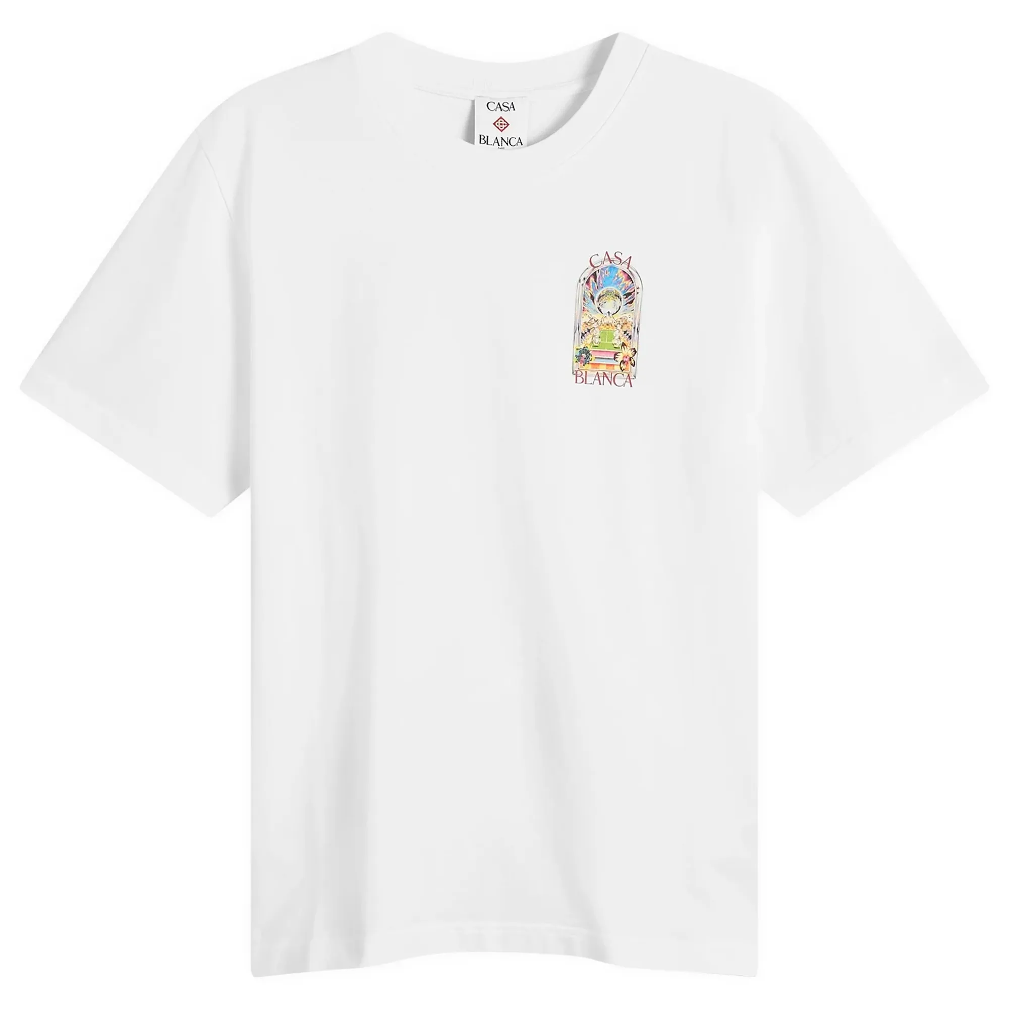 Casablanca Men's Tennis Landscape Classic T-Shirt White