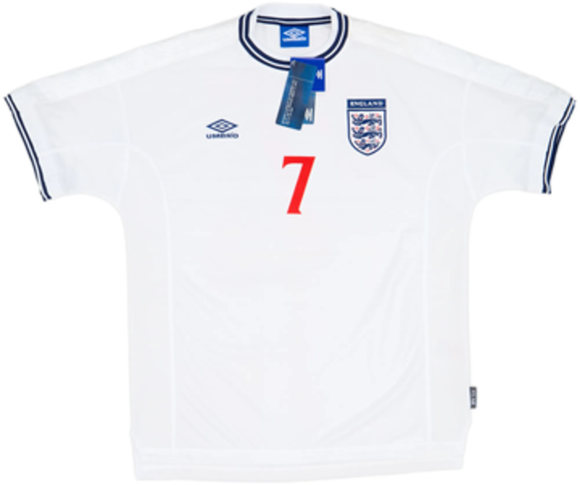 1999-01 England Home Shirt Beckham #7 (XL)