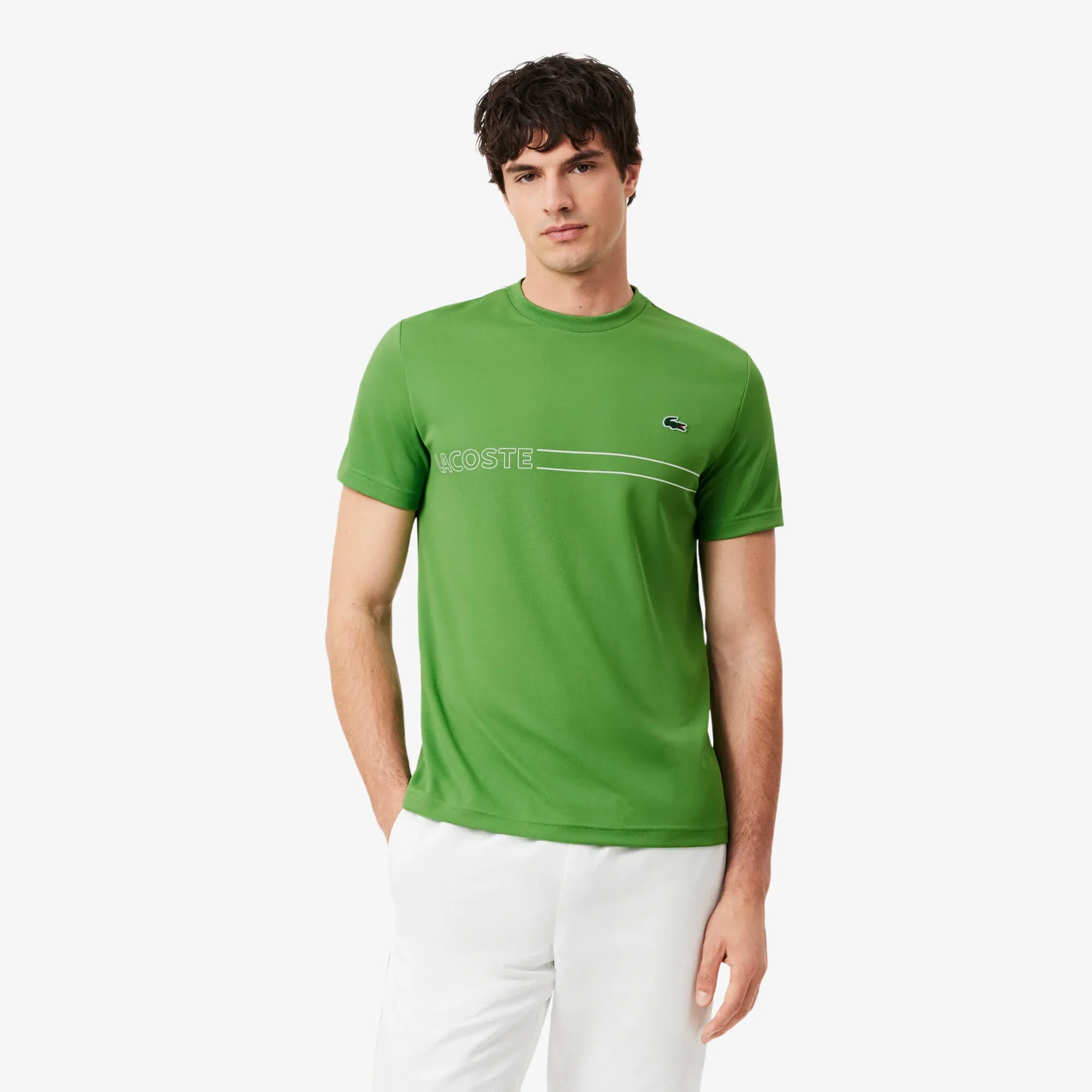 Lacoste Ultra Dry Printed Sport T-shirt - Vert