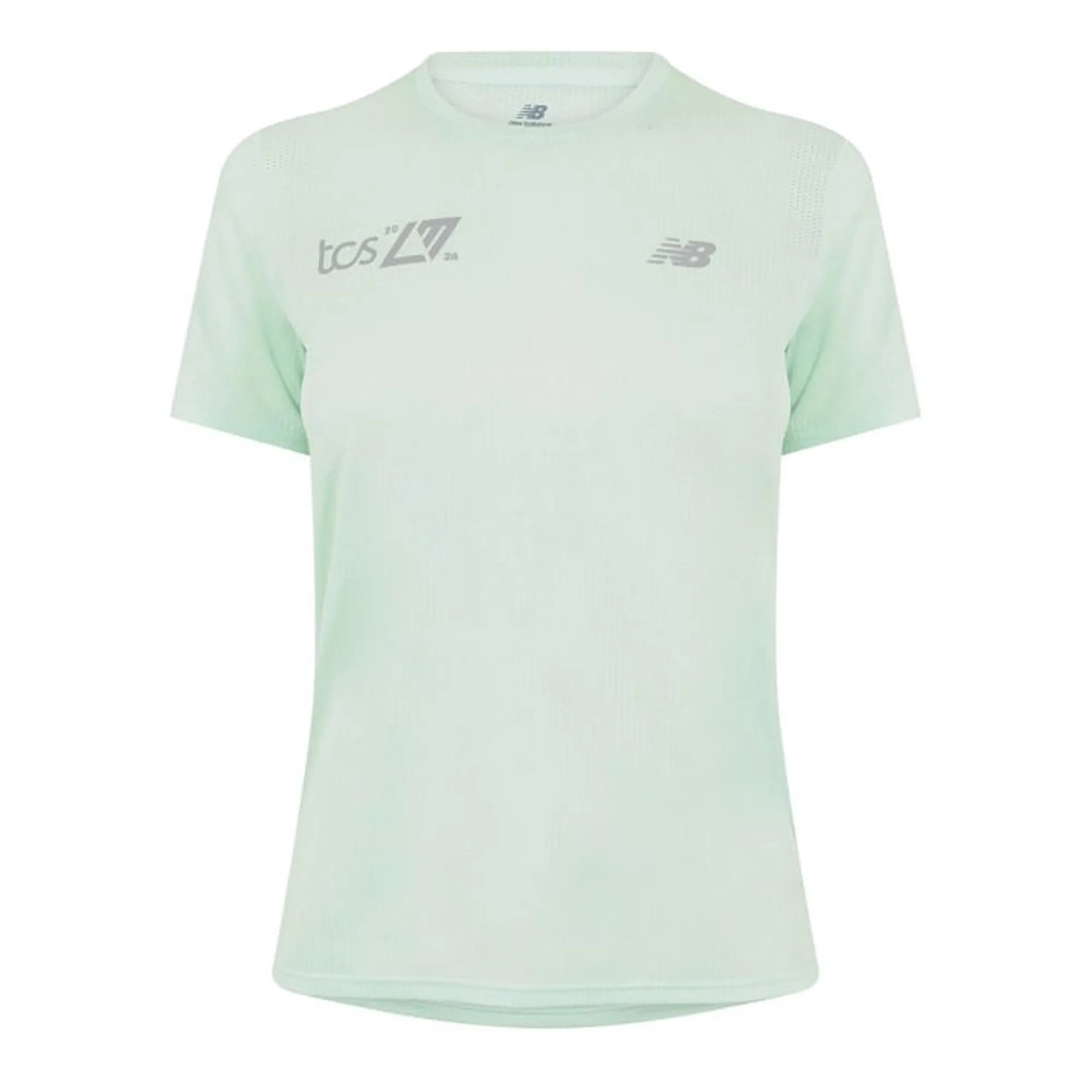 New Balance Women's London Edition RC Essential T-Shirt in Green Polyester