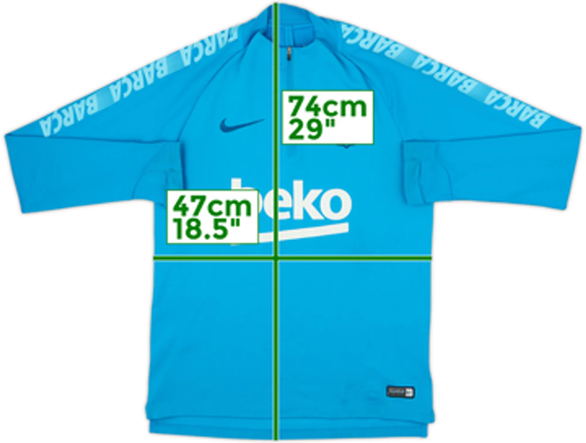 2018-19 Barcelona Nike 1/4 Zip Training Top - 6/10 - (S)