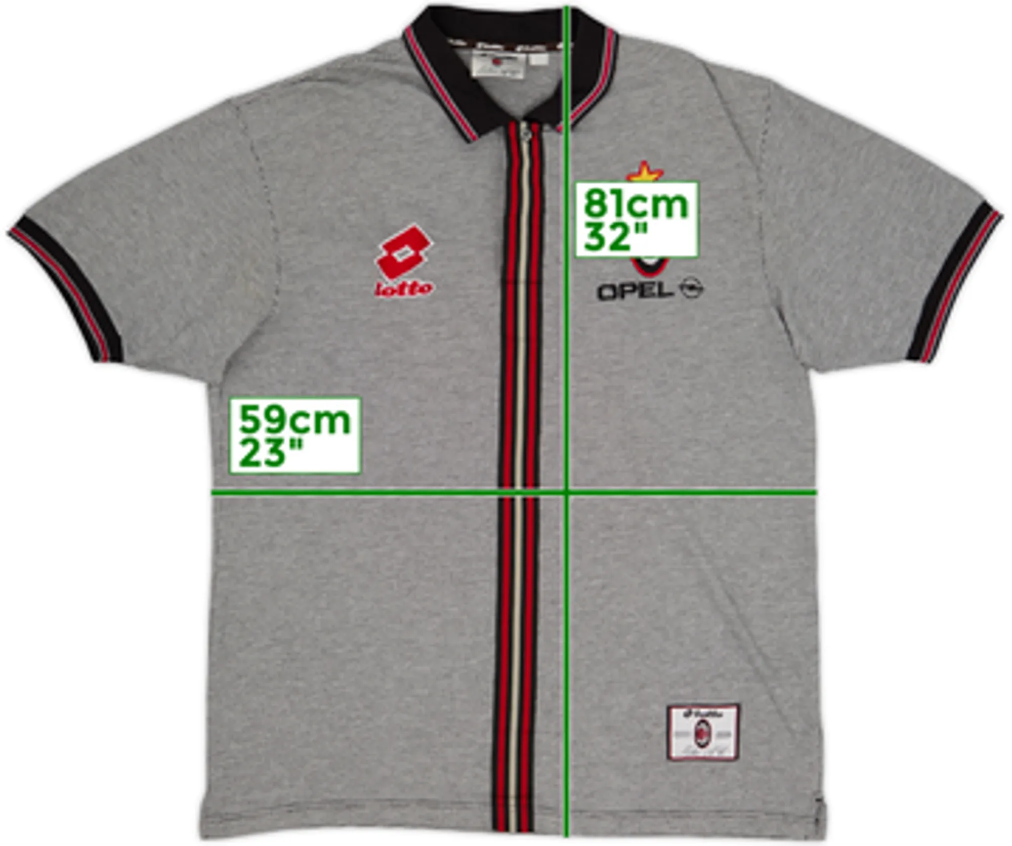 1997-98 AC Milan Lotto Polo Shirt - 9/10 - (XXL)