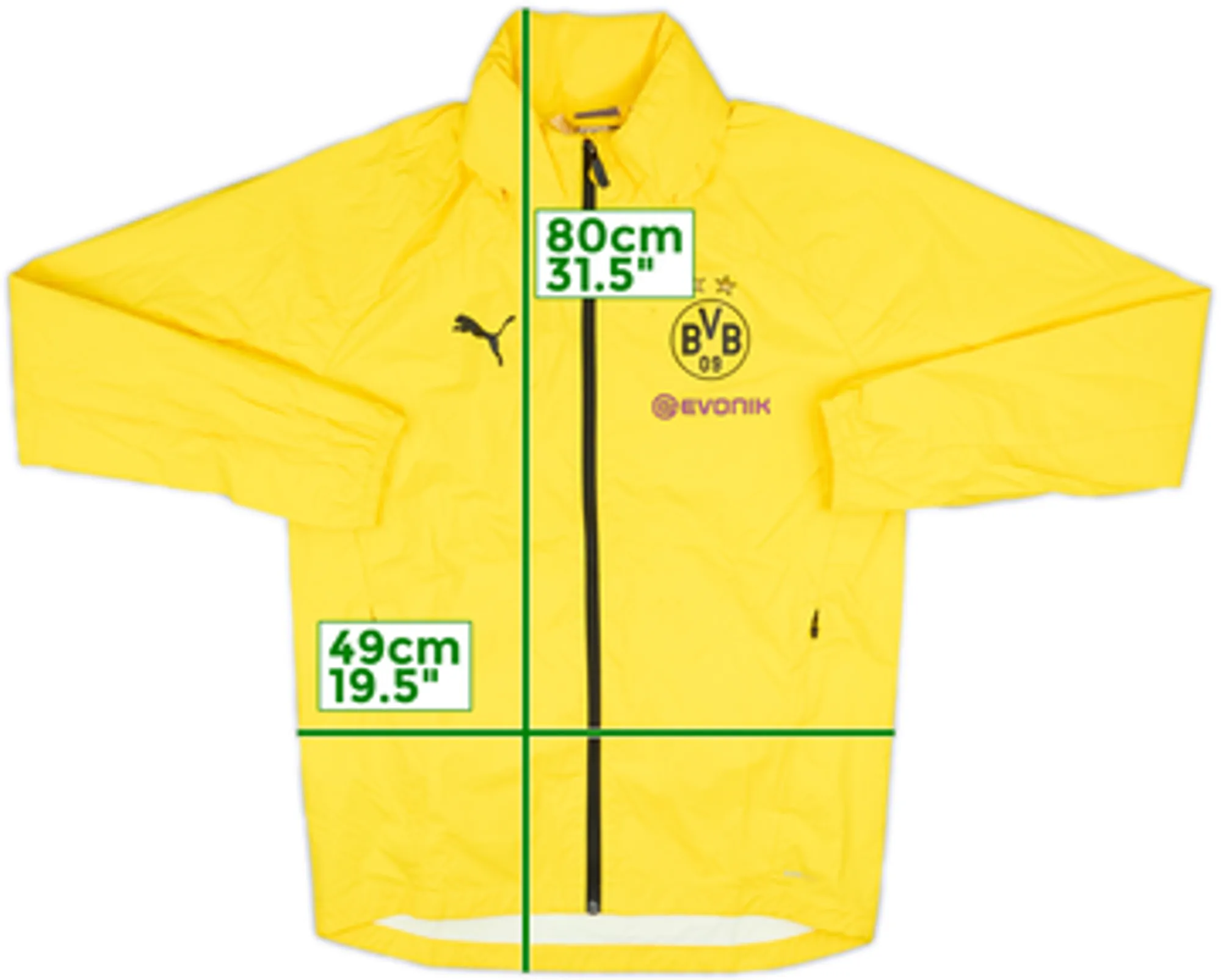 2019-20 Borussia Dortmund Puma Hooded Rain Jacket - 8/10 - (S)