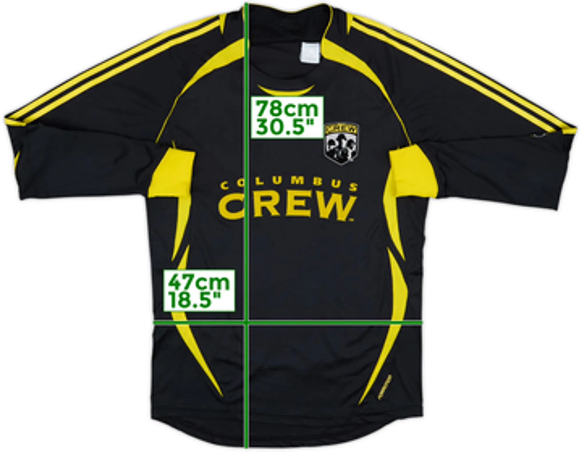 2006-07 Columbus Crew Sample Authentic Away L/S Shirt - 8/10 - (S)