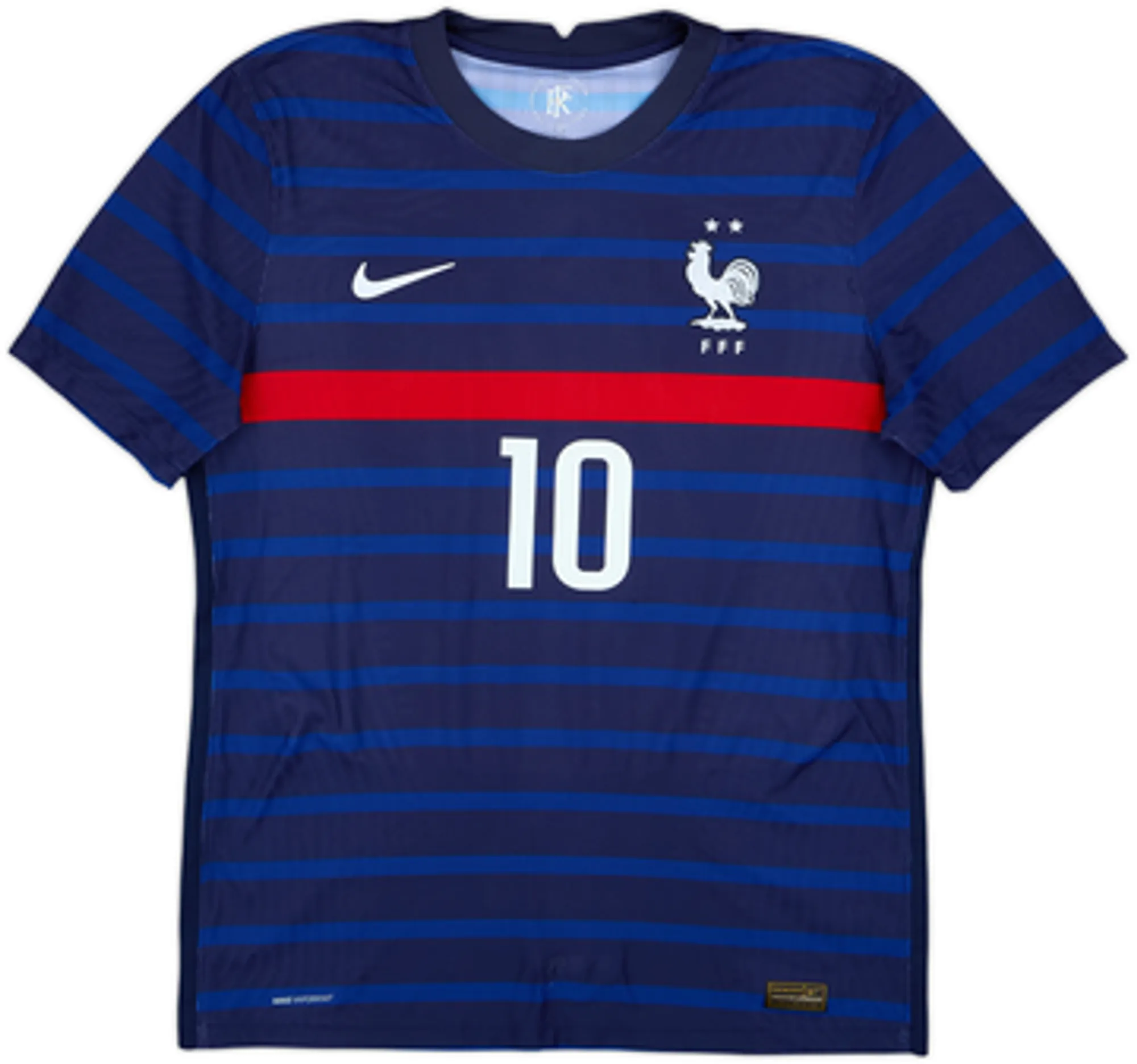 2020-21 France Authentic Home Shirt Mbappe #10 - 9/10 - (M)