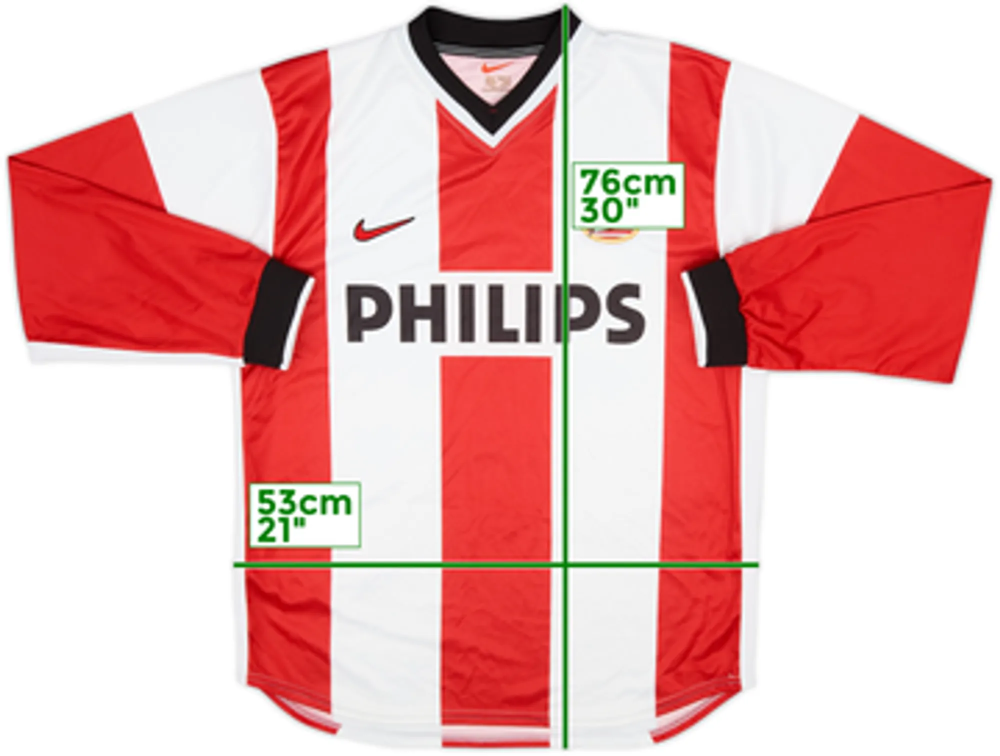1998-00 PSV Home L/S Shirt - 9/10 - (M)
