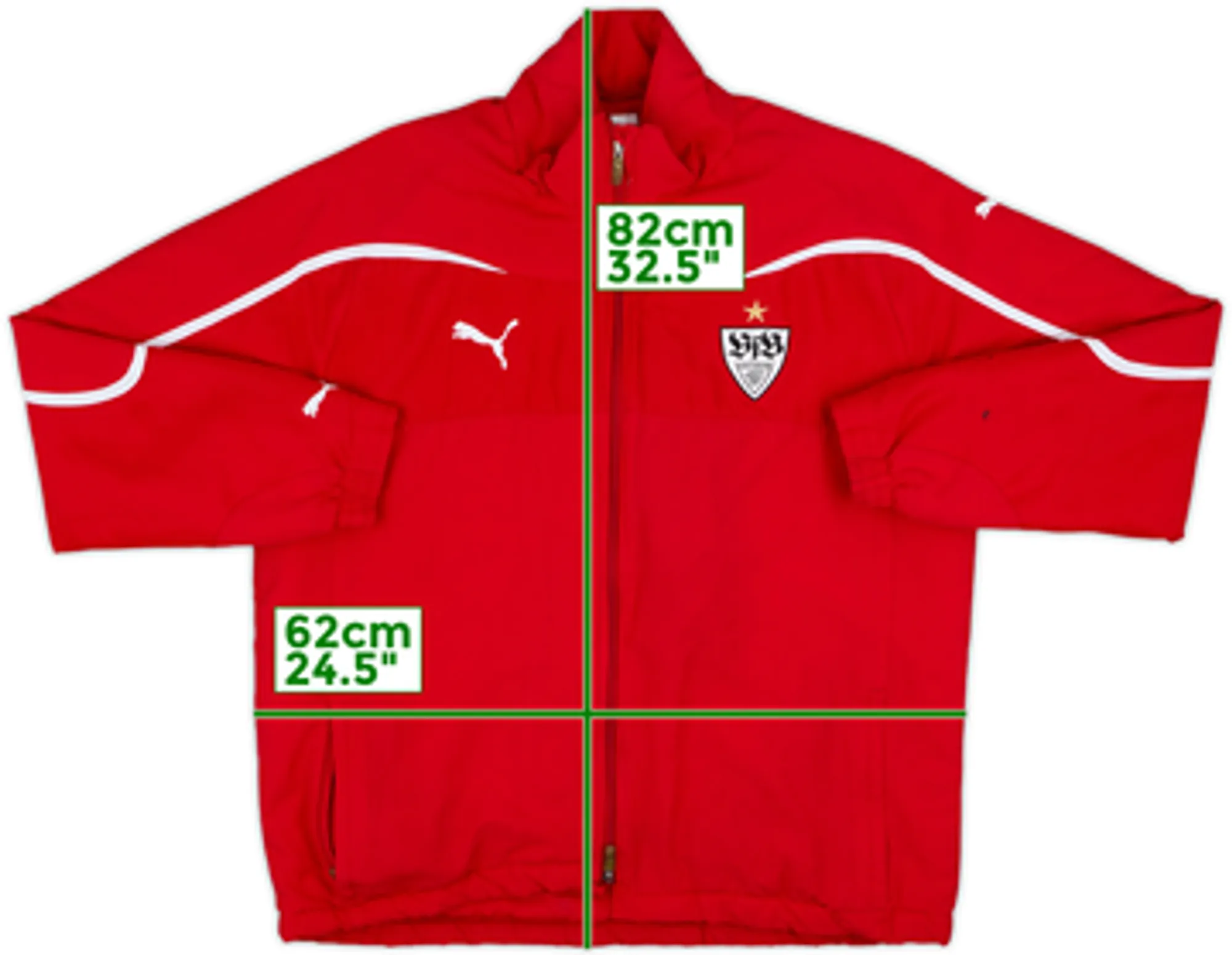 2011-12 Stuttgart Puma Padded Bench Coat - 7/10 - (M)