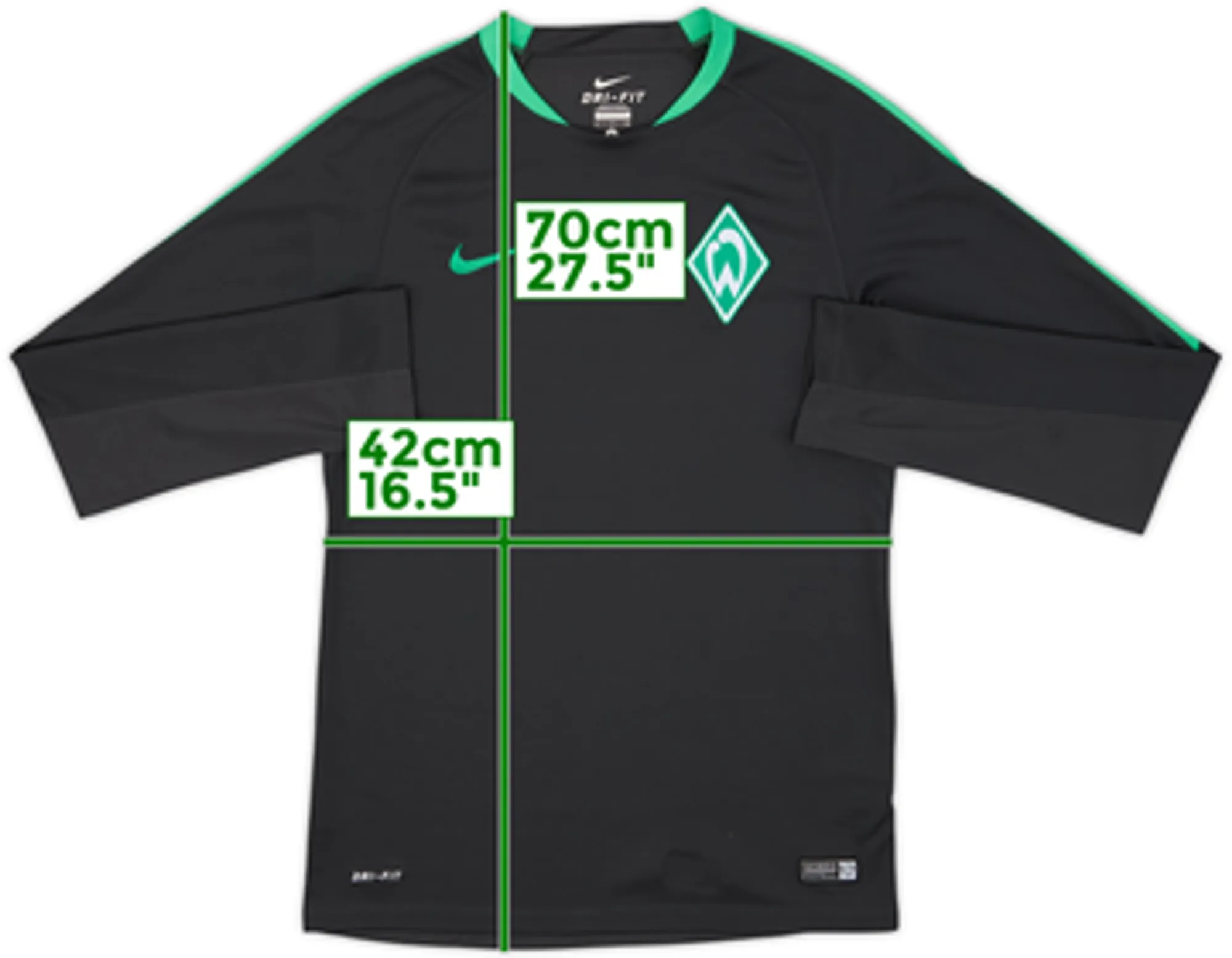 2015-16 Werder Bremen Nike Training L/S Shirt - 4/10 - (S)