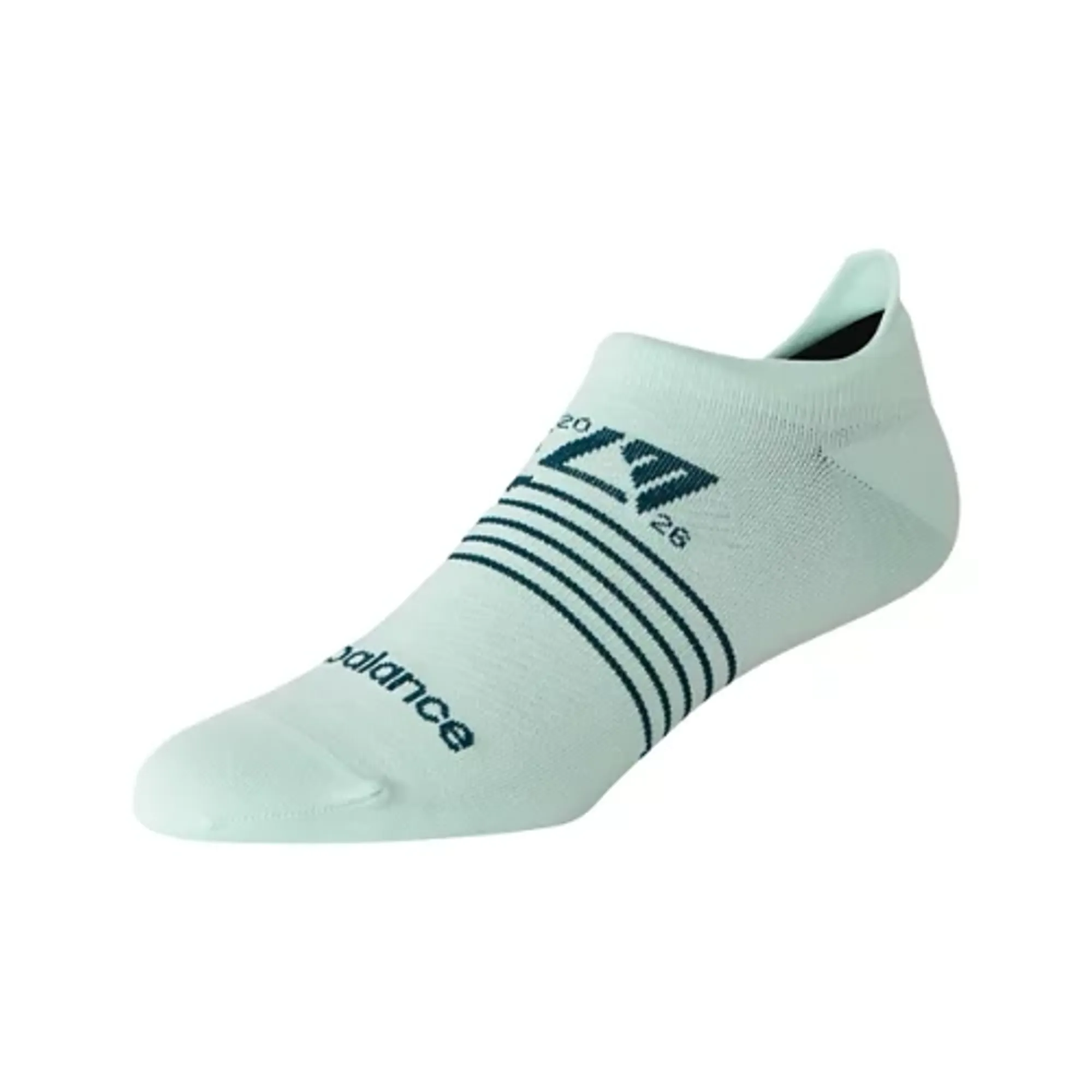 New Balance Unisex London Marathon Tab Sock in Green Polyester