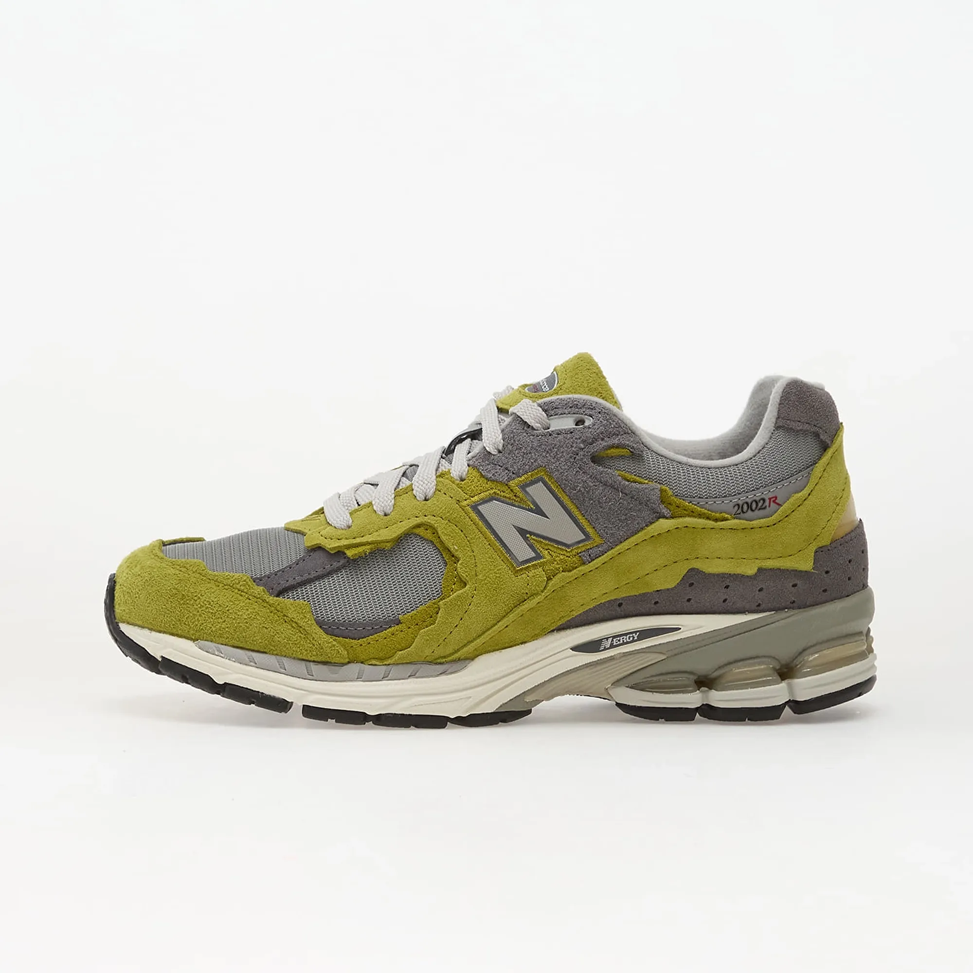 New Balance Men's M2002D in Green/Grey Suede/Mesh