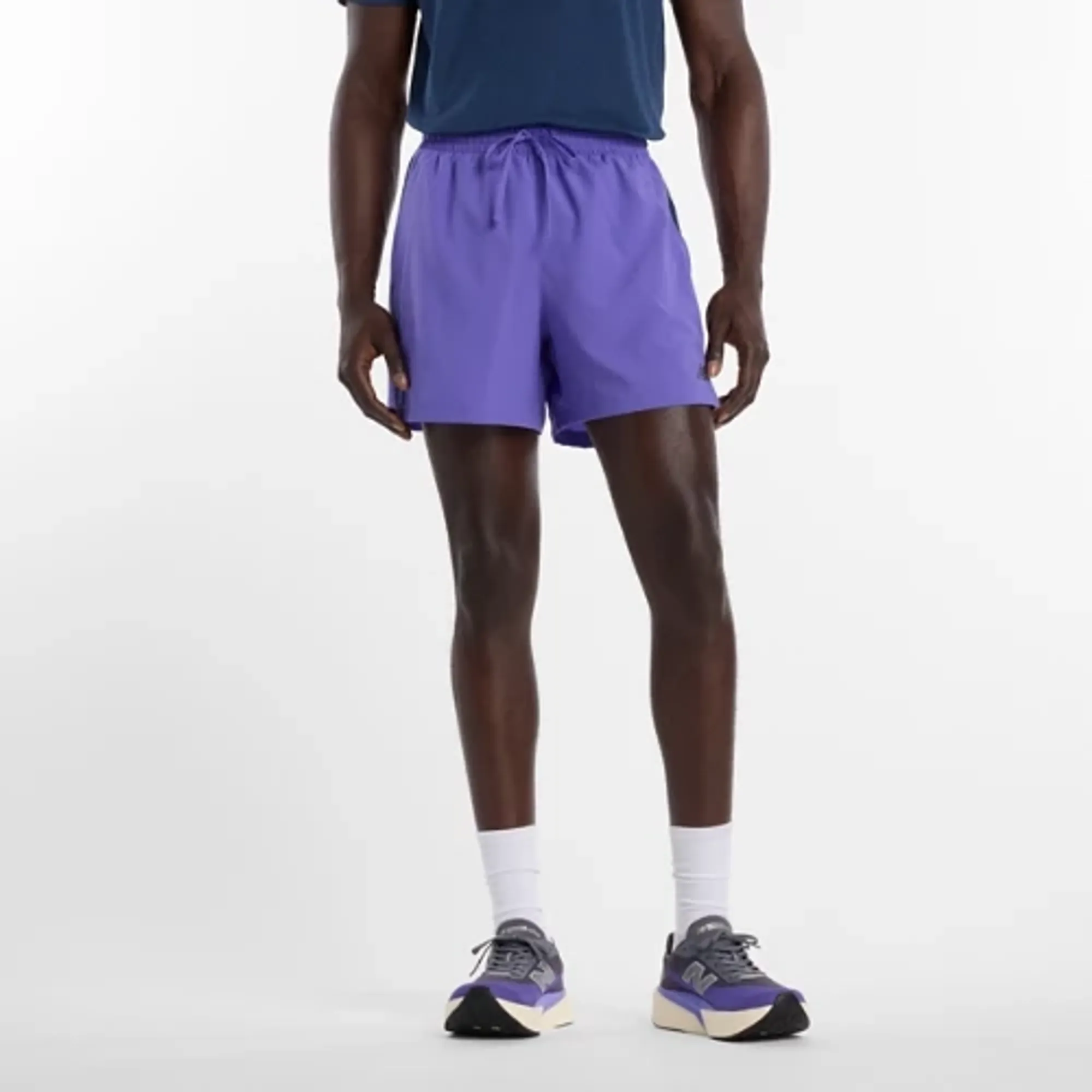 New Balance Men's Fast Days Short 5" in Purple Polywoven